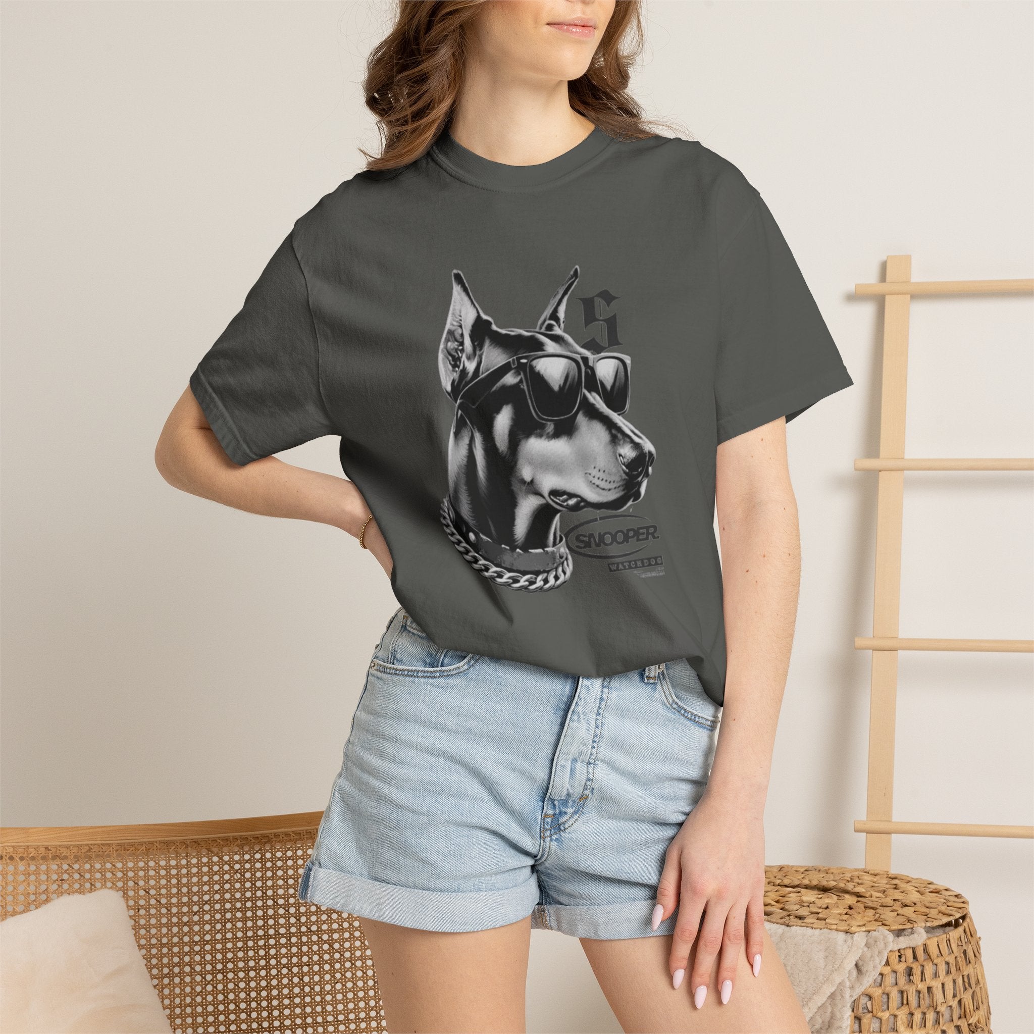 Doberman Sunglasses Graphic T-Shirt — "Snooper" Streetwear Tee