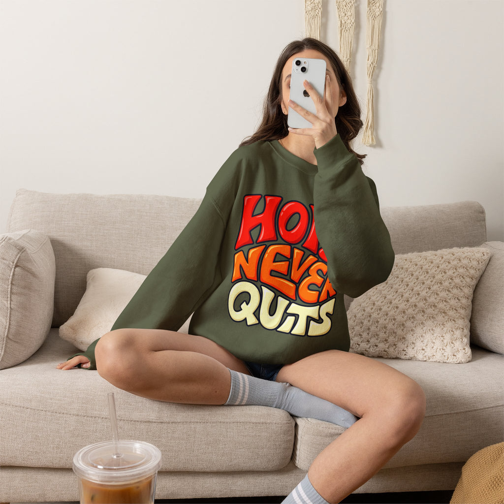 Hope Never Quits Crewneck Sweatshirt