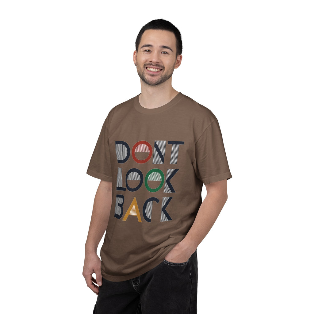 Don't Look Back T-Shirt — Retro Motivational Graphic Tee