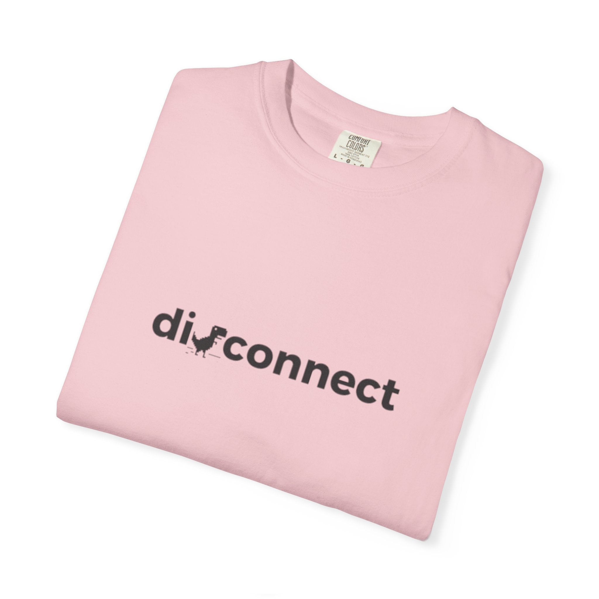 Disconnect Graphic T-Shirt — Minimalist Tech Logo Tee
