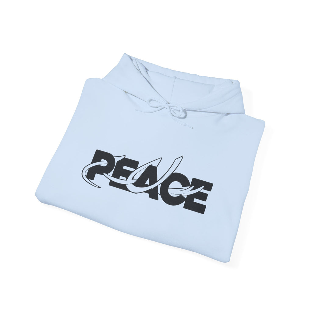 Peace Logo Hoodie — Minimal Black & White Peace Graphic Pullover