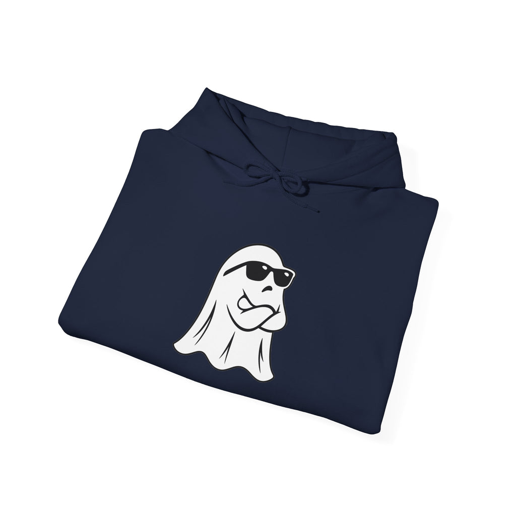 Cool Sunglasses Ghost Hoodie — Cute Minimalist Halloween Pullover