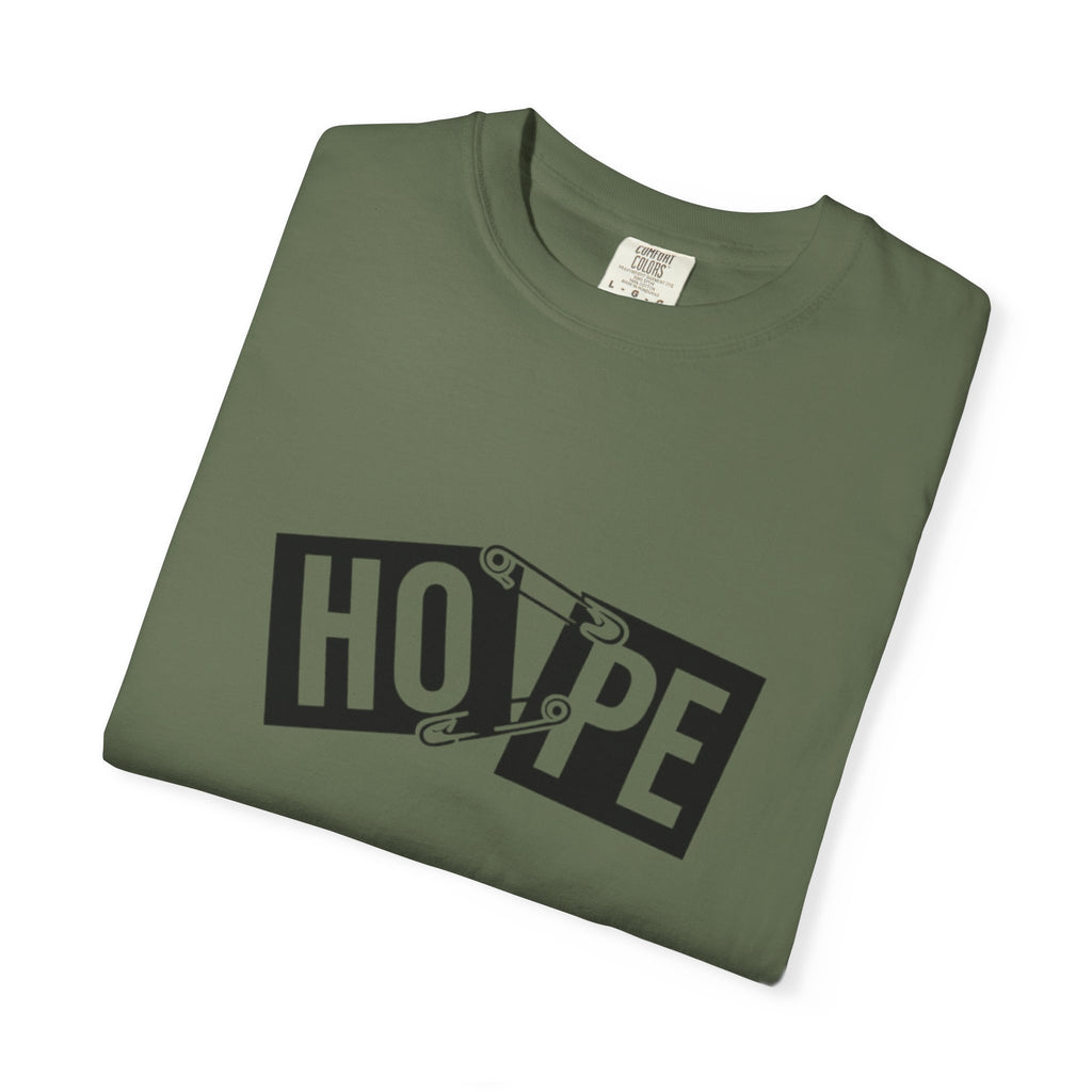 Hope Safety Pin T-Shirt — Graphic 'HOPE' Design