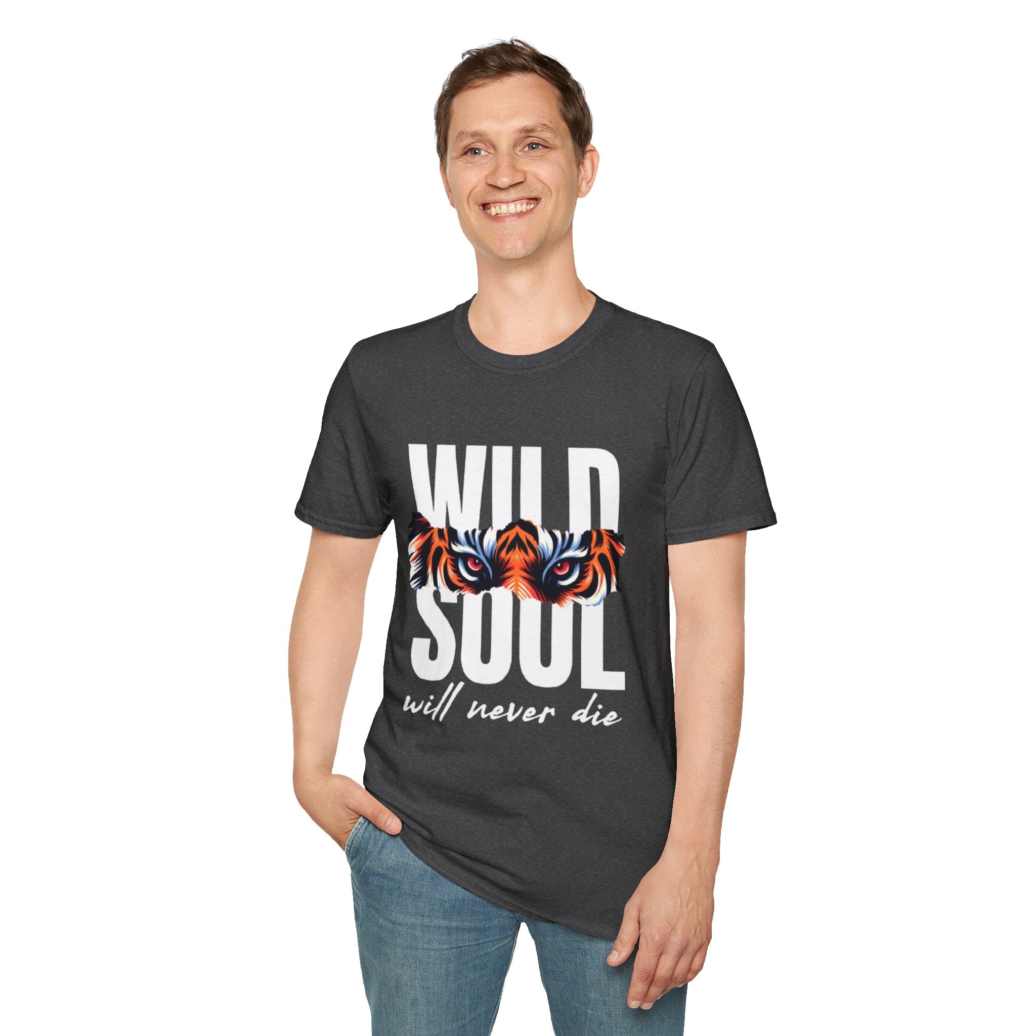 Wild Soul T-Shirt – "Wild Soul Will Never Die" Tiger Eyes Graphic Tee