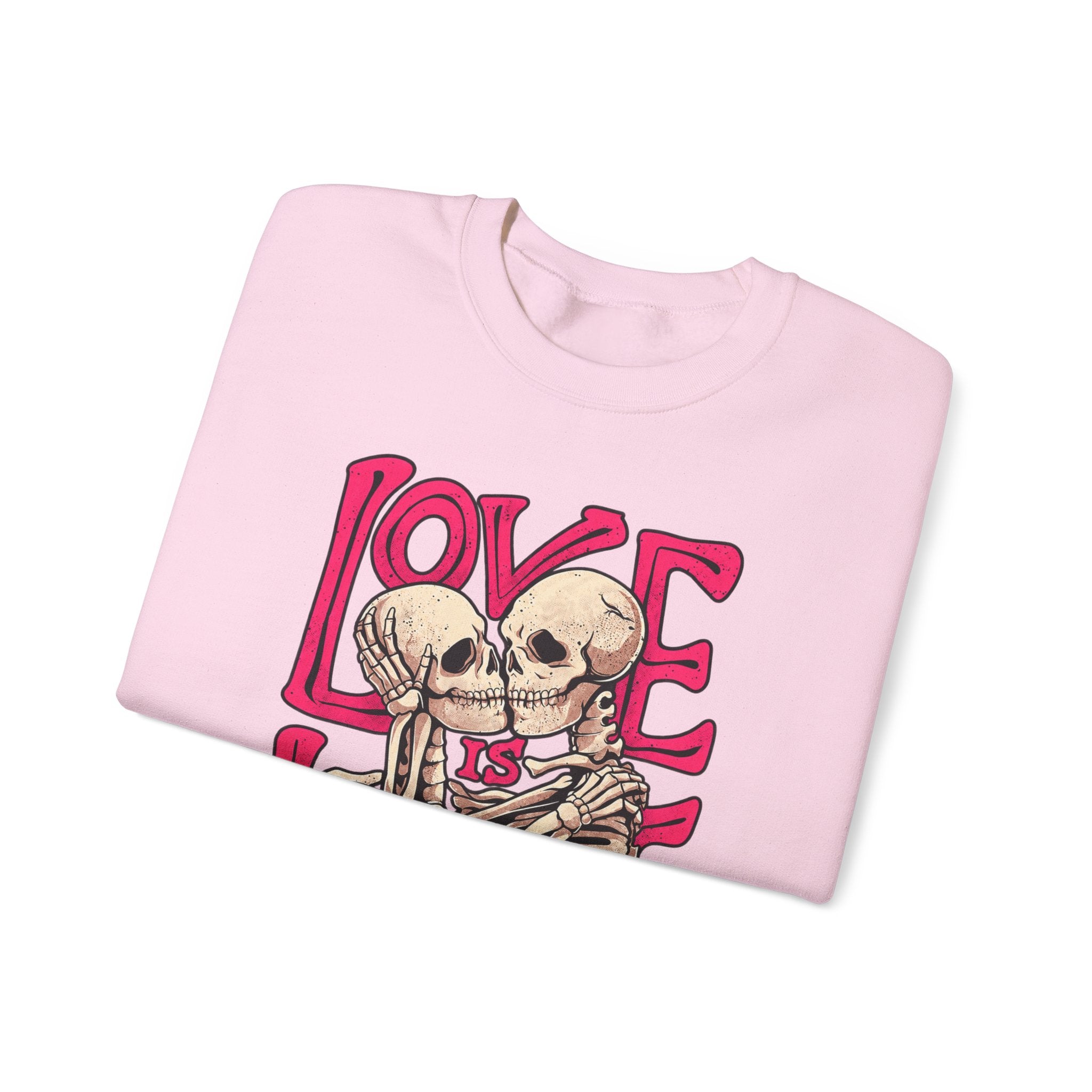 Skeleton Couple 'Love Is Love' Crewneck Sweatshirt