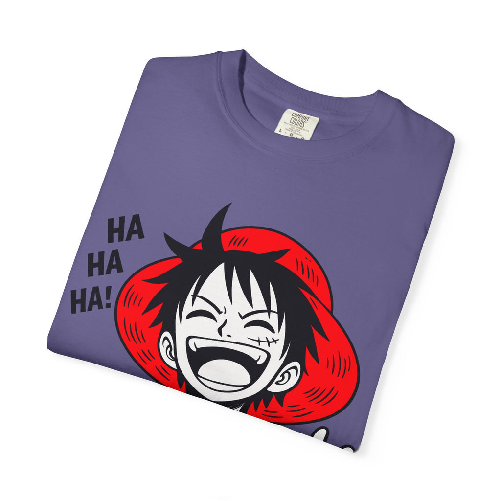 Anime Luffy Laughing Graphic T-shirt - Monkey D. Luffy Peace Sign Tee