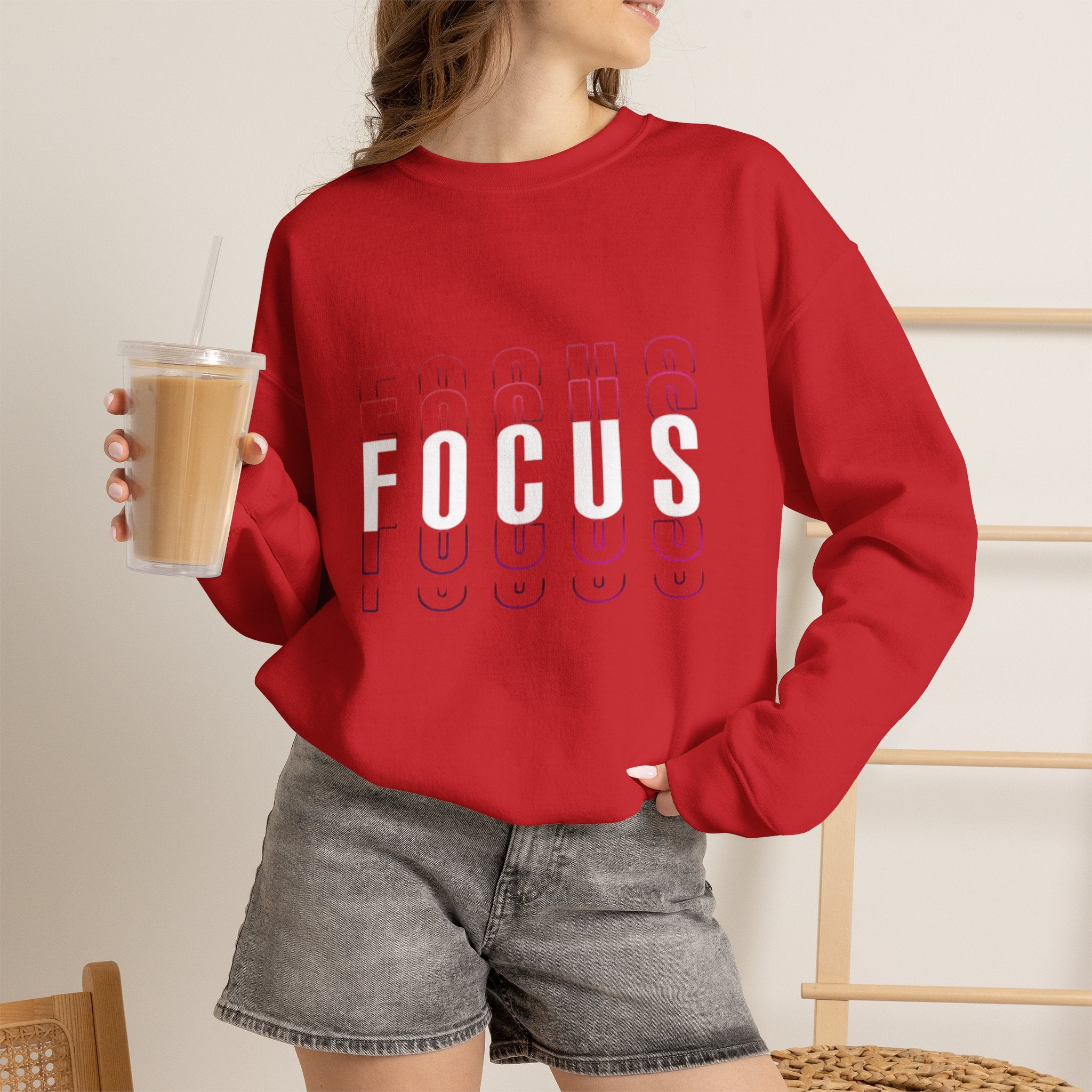 Focus Crewneck Sweatshirt — Motivational Casual Pullover