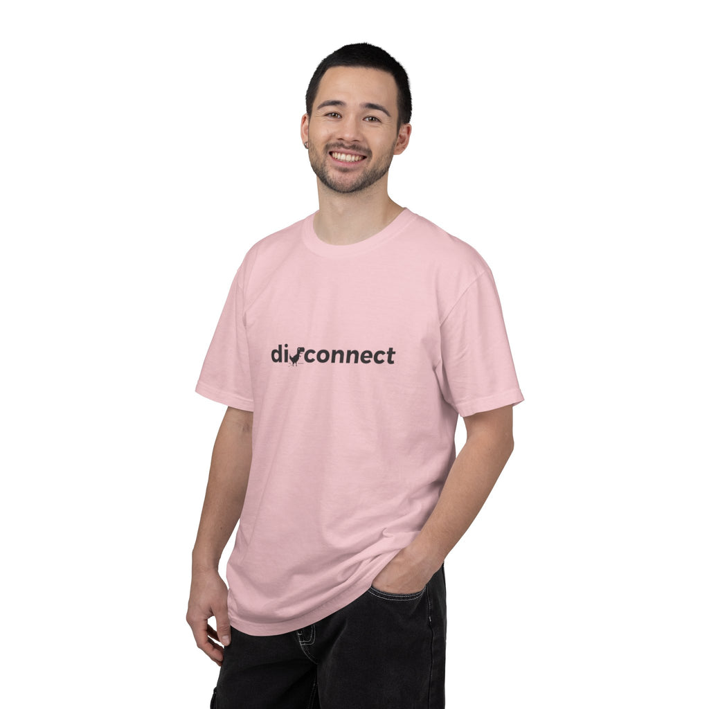 Disconnect Graphic T-Shirt — Minimalist Tech Logo Tee