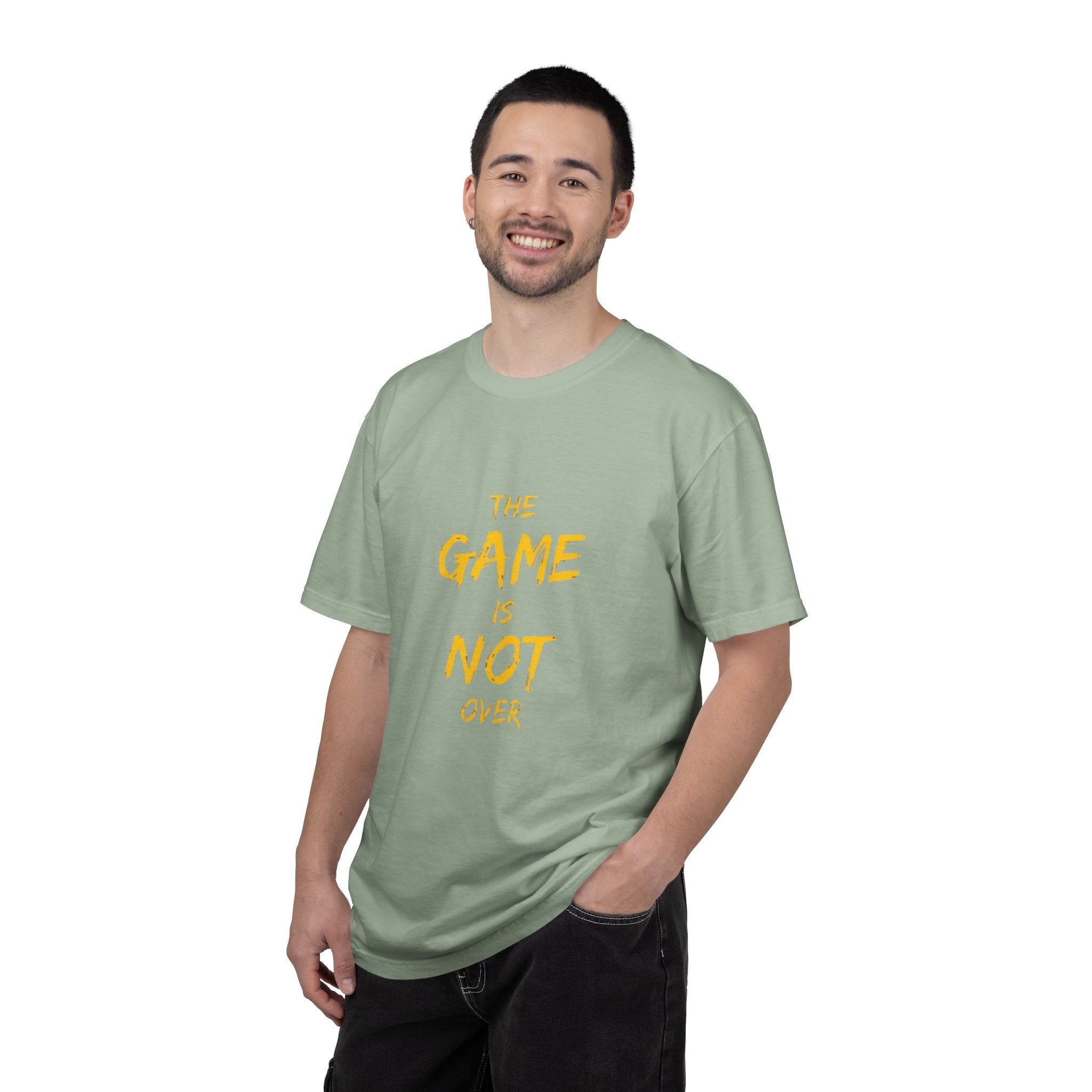 T-Shirt — “The Game Is Not Over” Motivational Graphic Tee