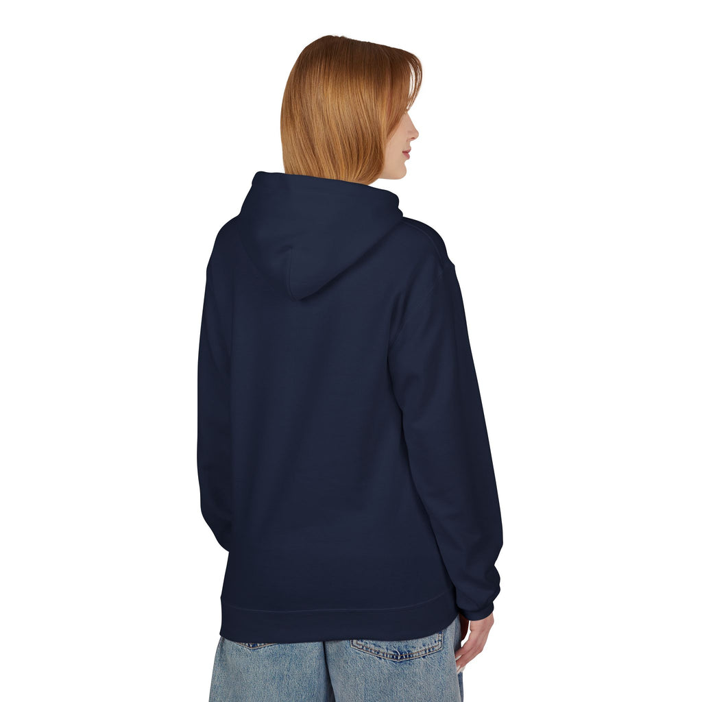 Never Typography Hoodie — Brown Casual Graphic Pullover