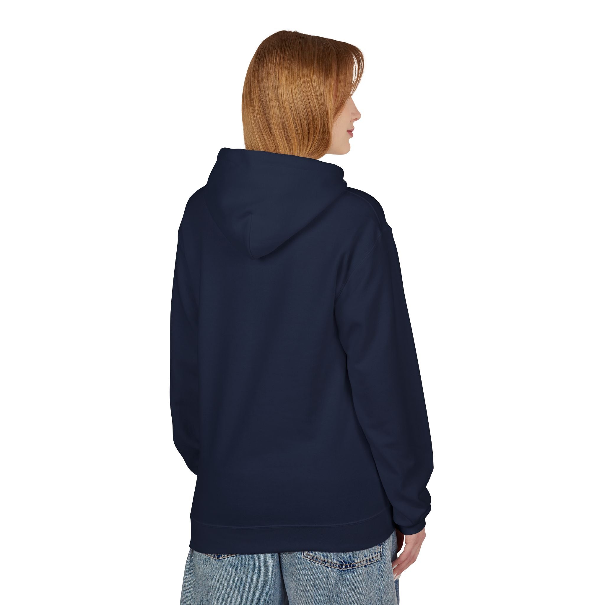 Never Typography Hoodie — Brown Casual Graphic Pullover