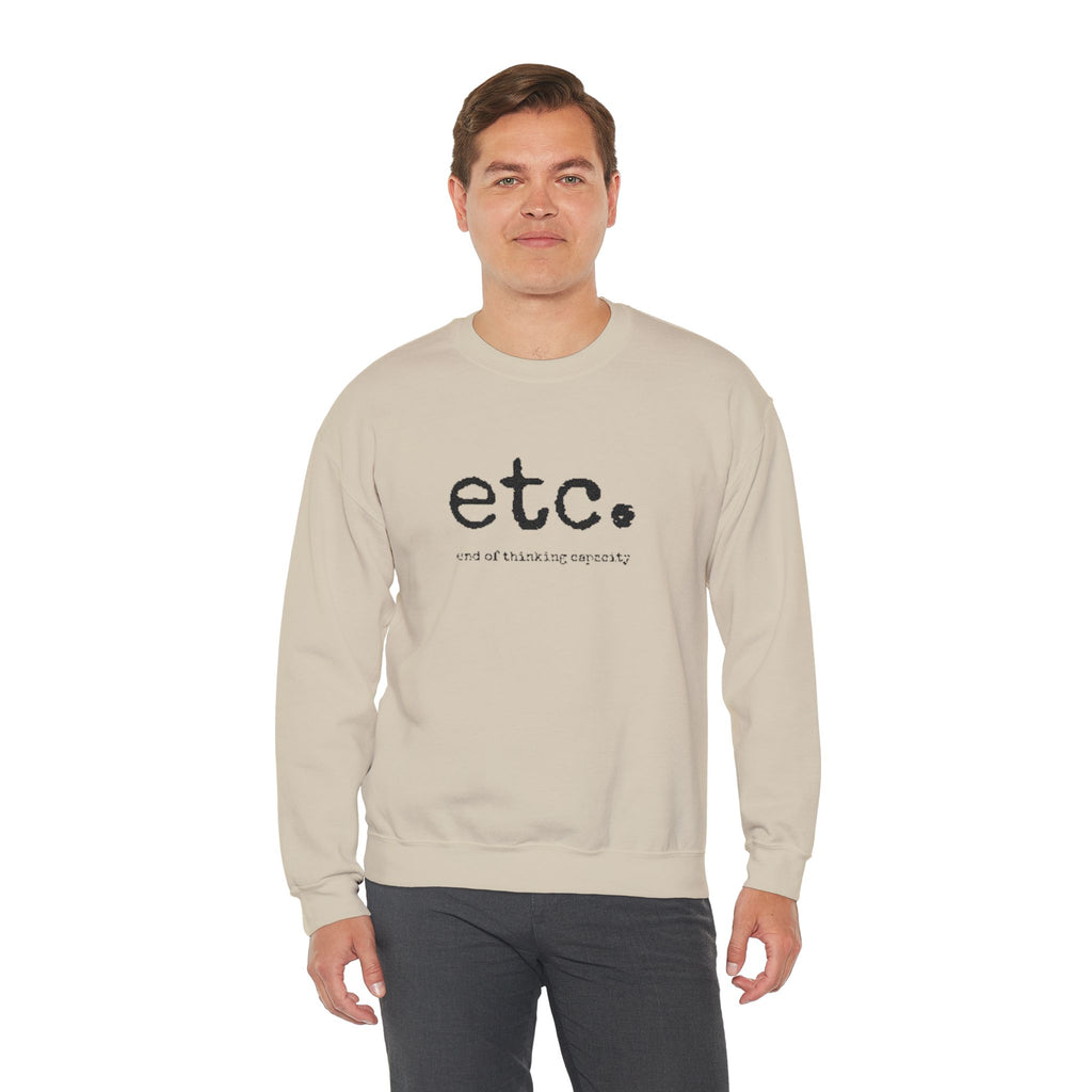 Crewneck Sweatshirt – Minimal 'etc.' Script Logo Casual Pullover