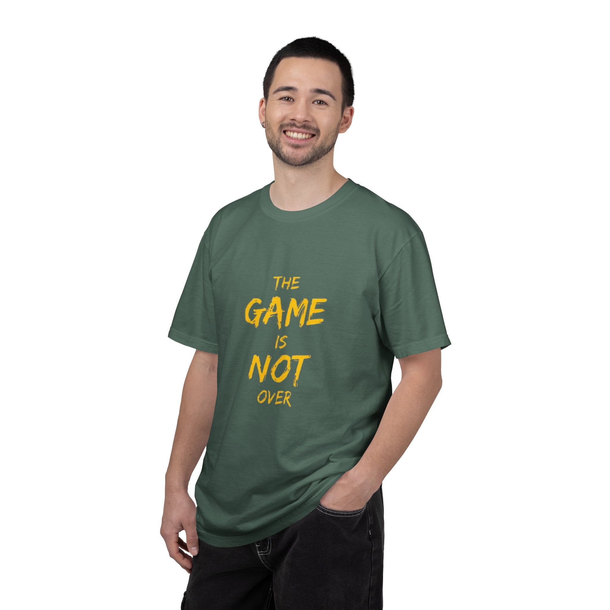 T-Shirt — “The Game Is Not Over” Motivational Graphic Tee