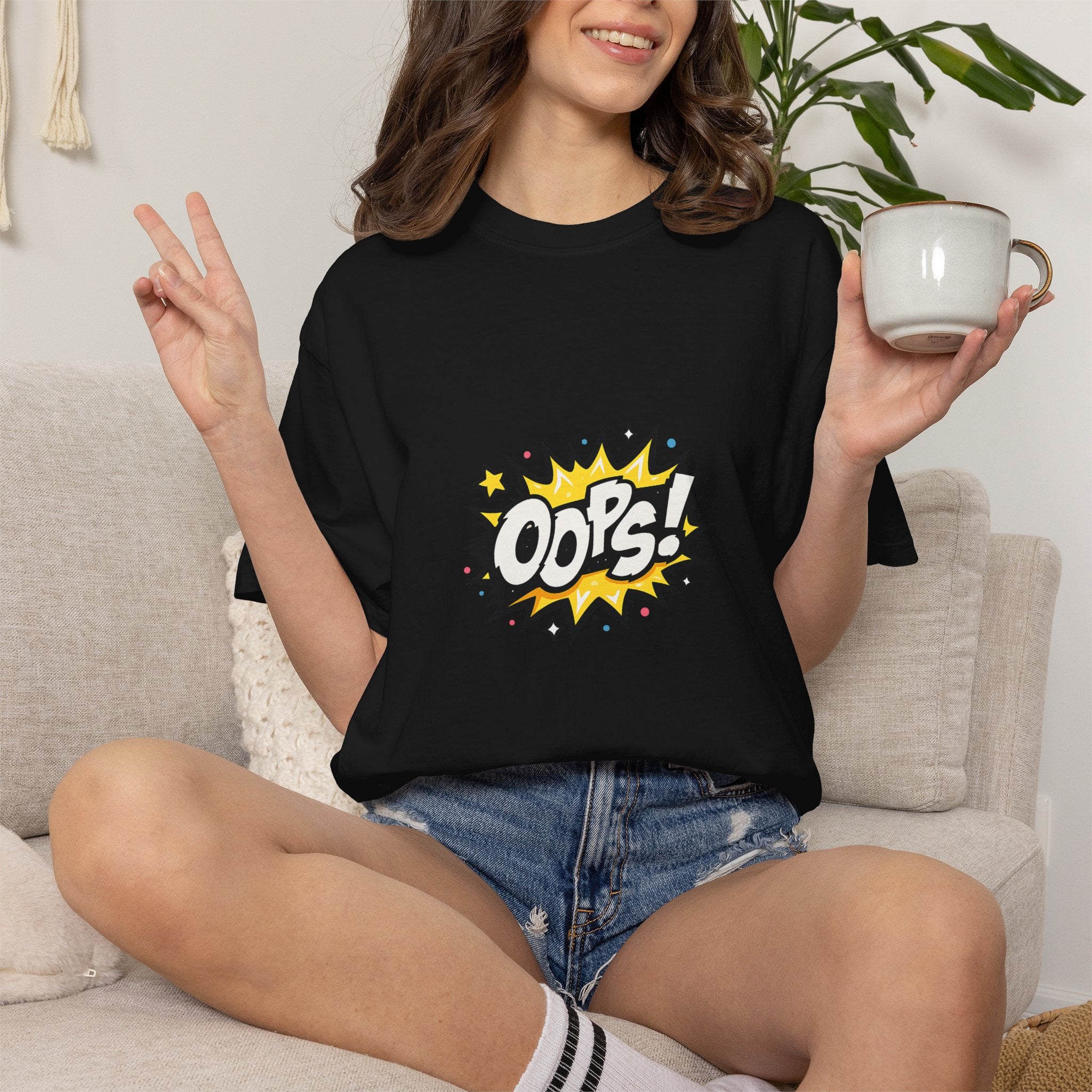Oops! Comic Graphic T-Shirt — Retro Pop Art Tee