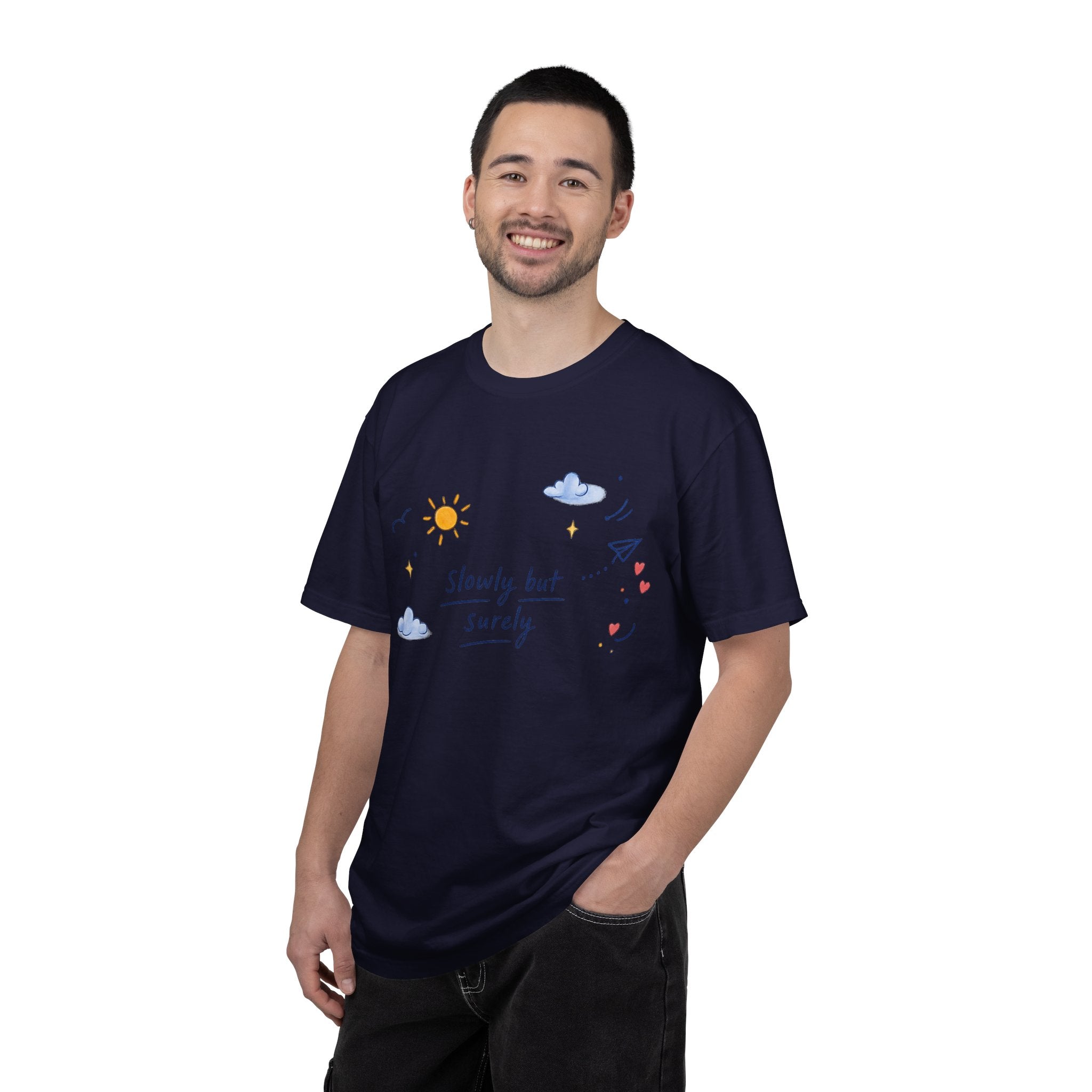 T-Shirt — "Slowly but Surely" Cute Doodle Graphic Tee