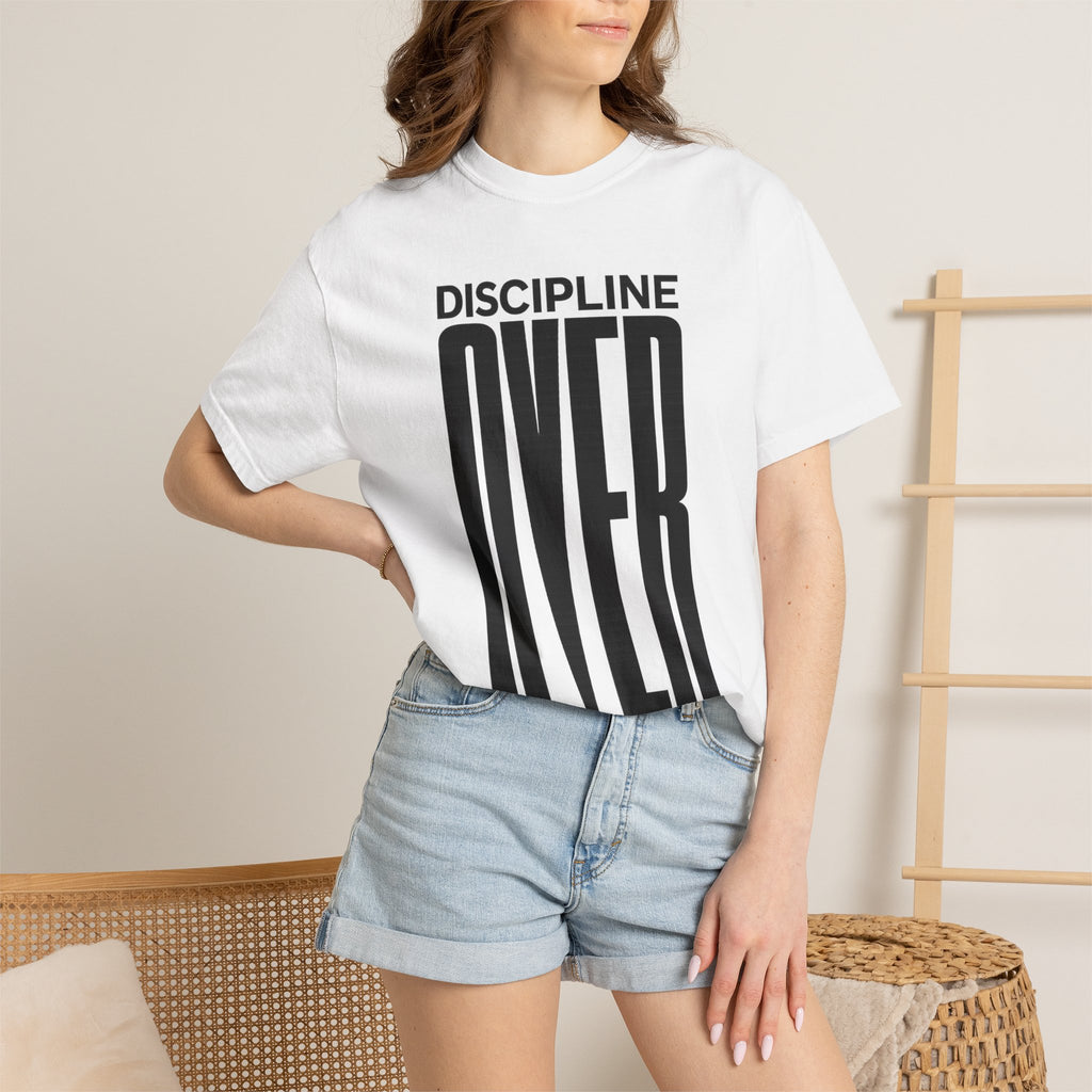 Discipline Over Motivation T-Shirt — Motivational Fitness Tee