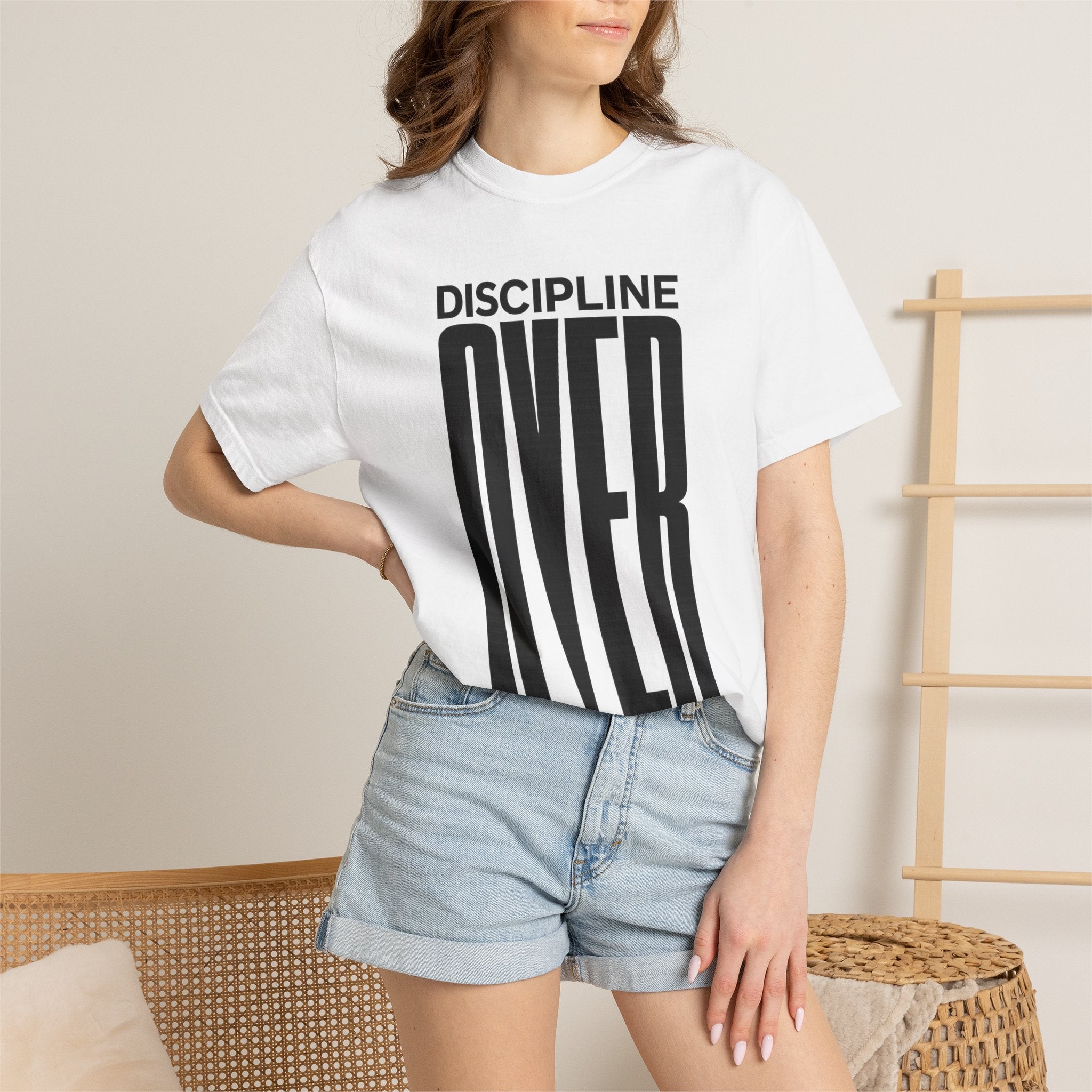Discipline Over Motivation T-Shirt — Motivational Fitness Tee