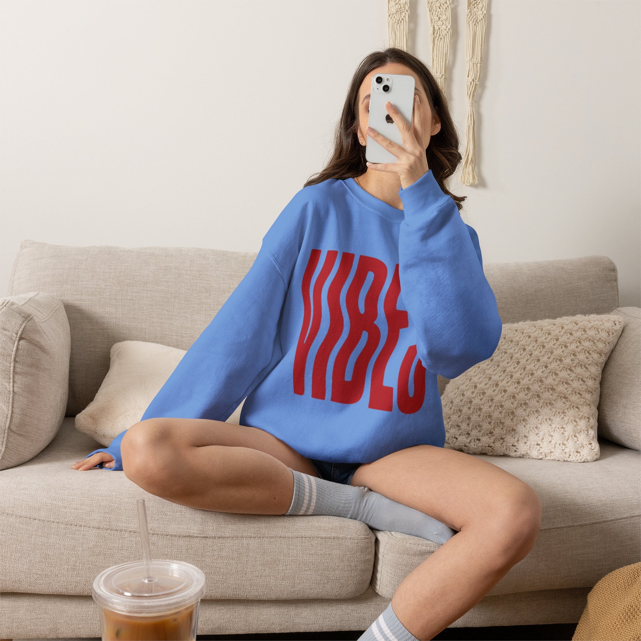 Vibes Distorted Crewneck Sweatshirt
