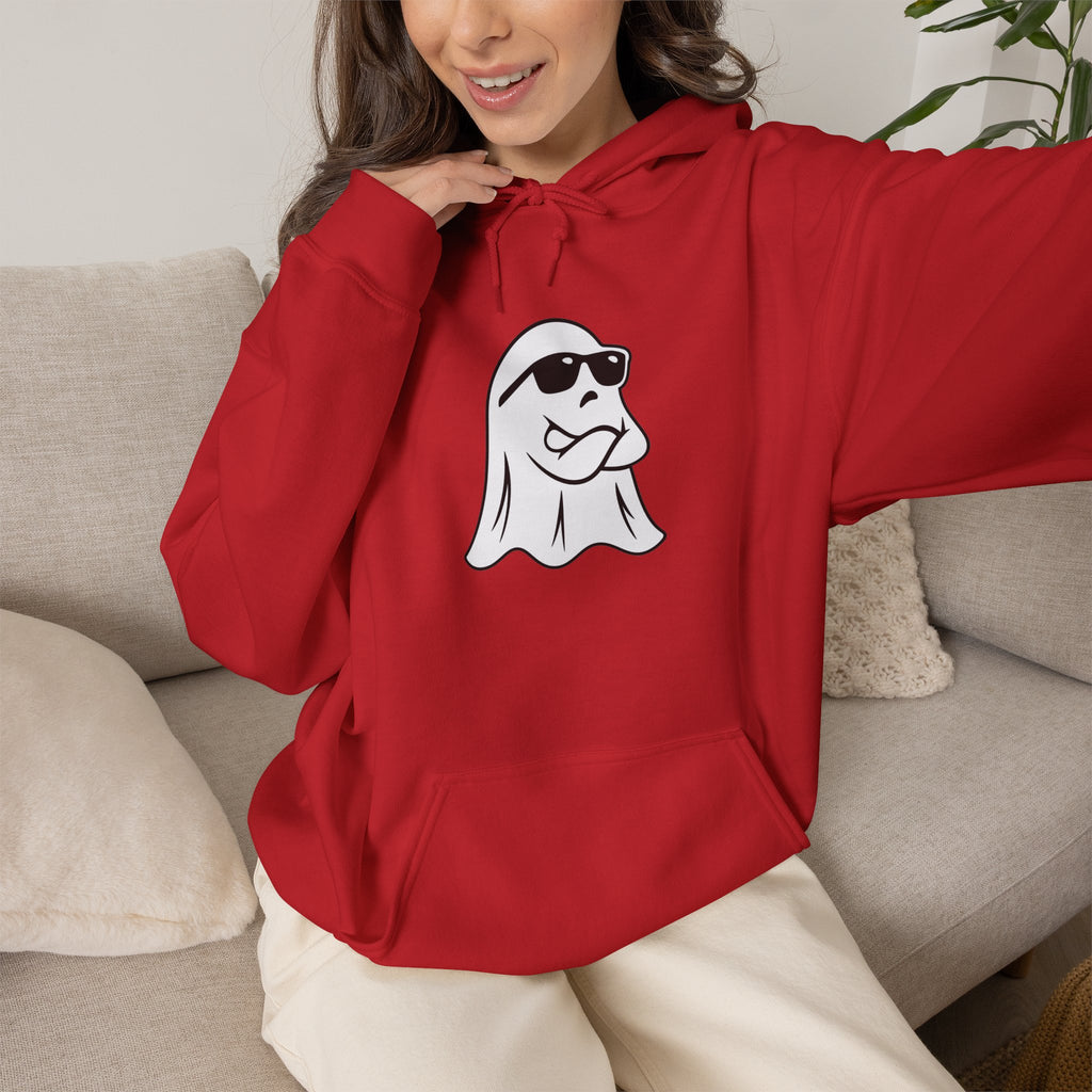 Cool Sunglasses Ghost Hoodie — Cute Minimalist Halloween Pullover