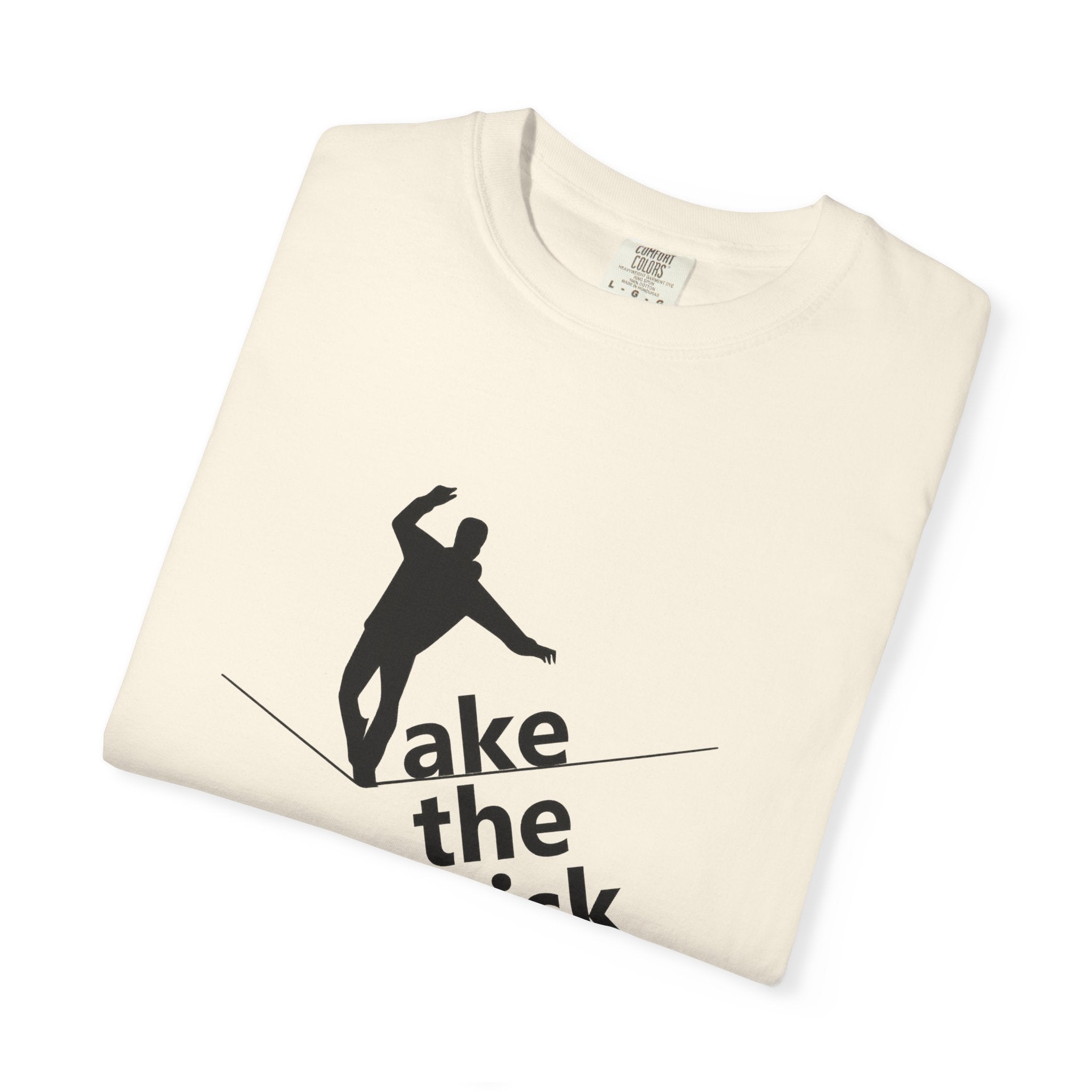 Take the Risk T-Shirt — Tightrope Silhouette Motivational Tee