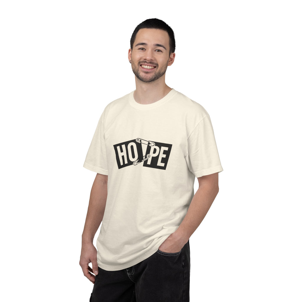 Hope Safety Pin T-Shirt — Graphic 'HOPE' Design