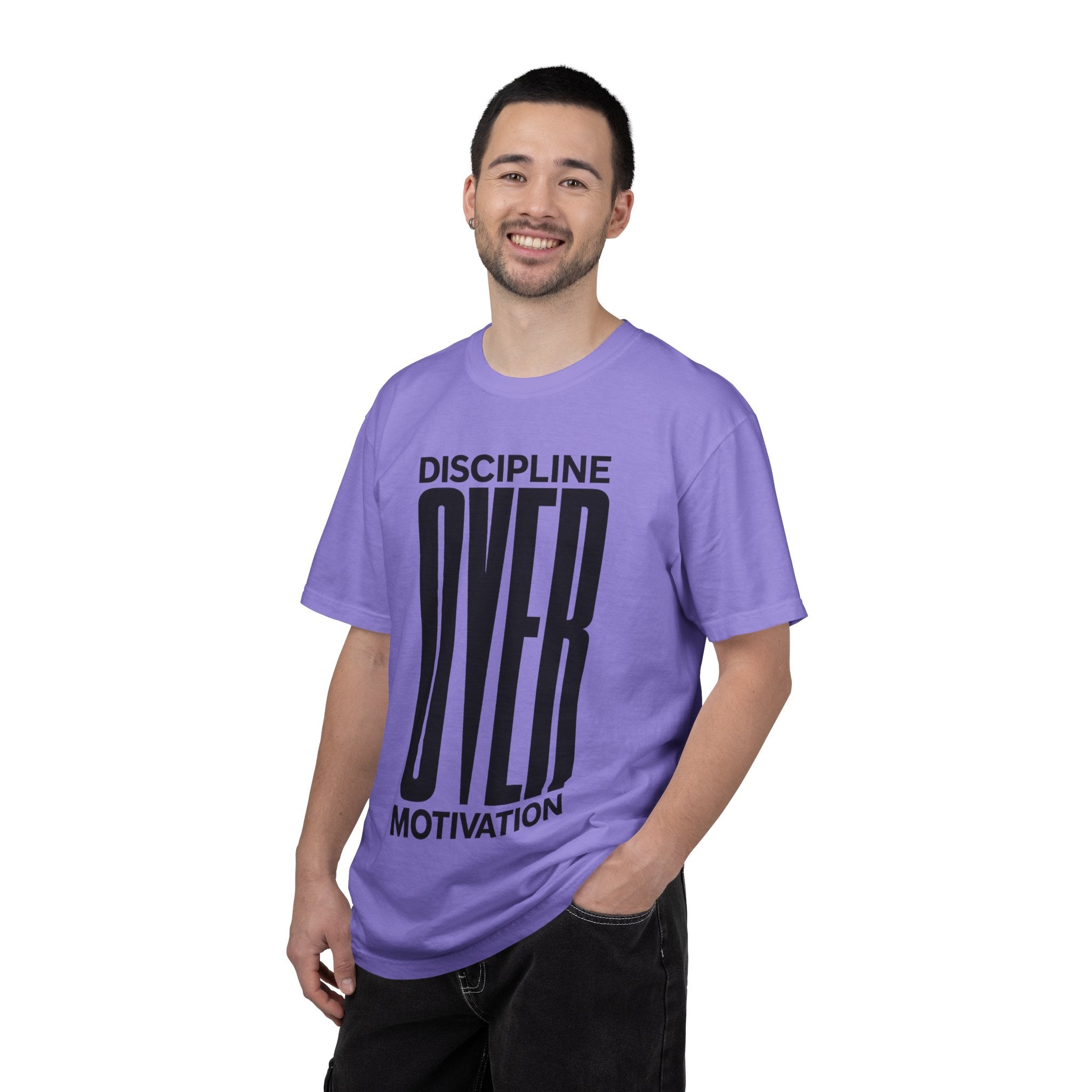Discipline Over Motivation T-Shirt — Motivational Fitness Tee
