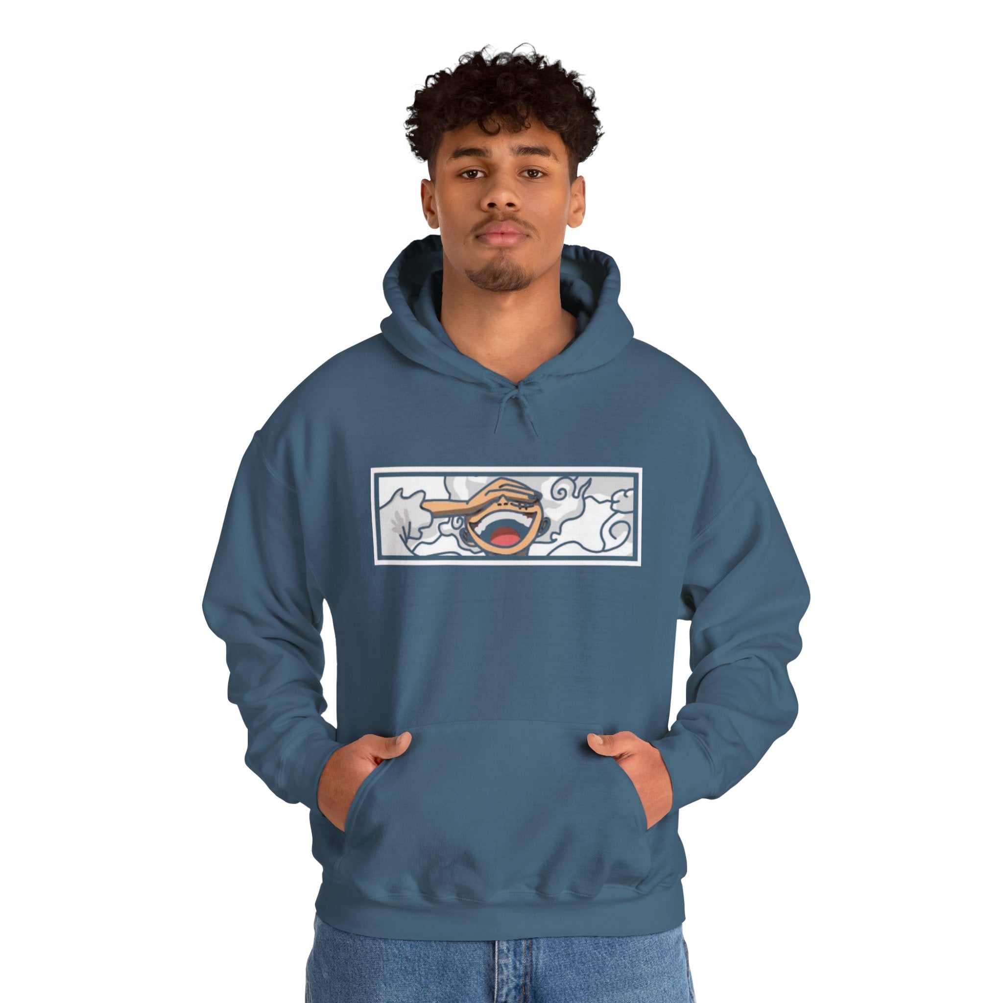 Laughing Mouth Graphic Hoodie — Anime Smile Streetwear Hoodie