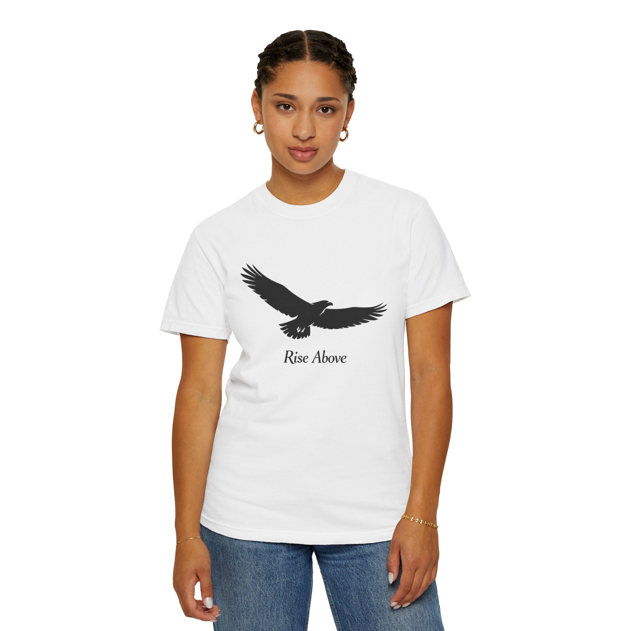 Rise Above Eagle T-Shirt — Inspirational Eagle Graphic Tee