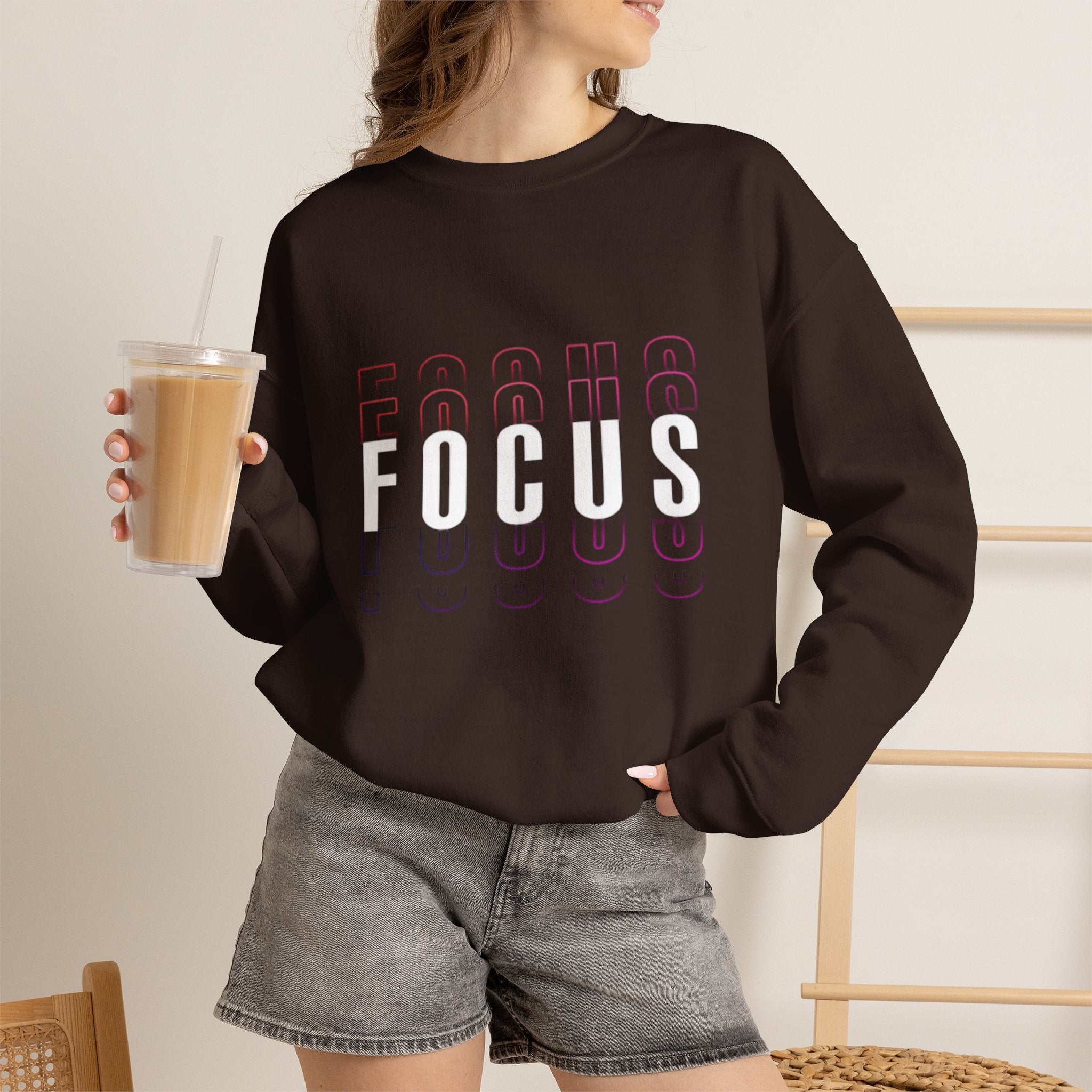 Focus Crewneck Sweatshirt — Motivational Casual Pullover