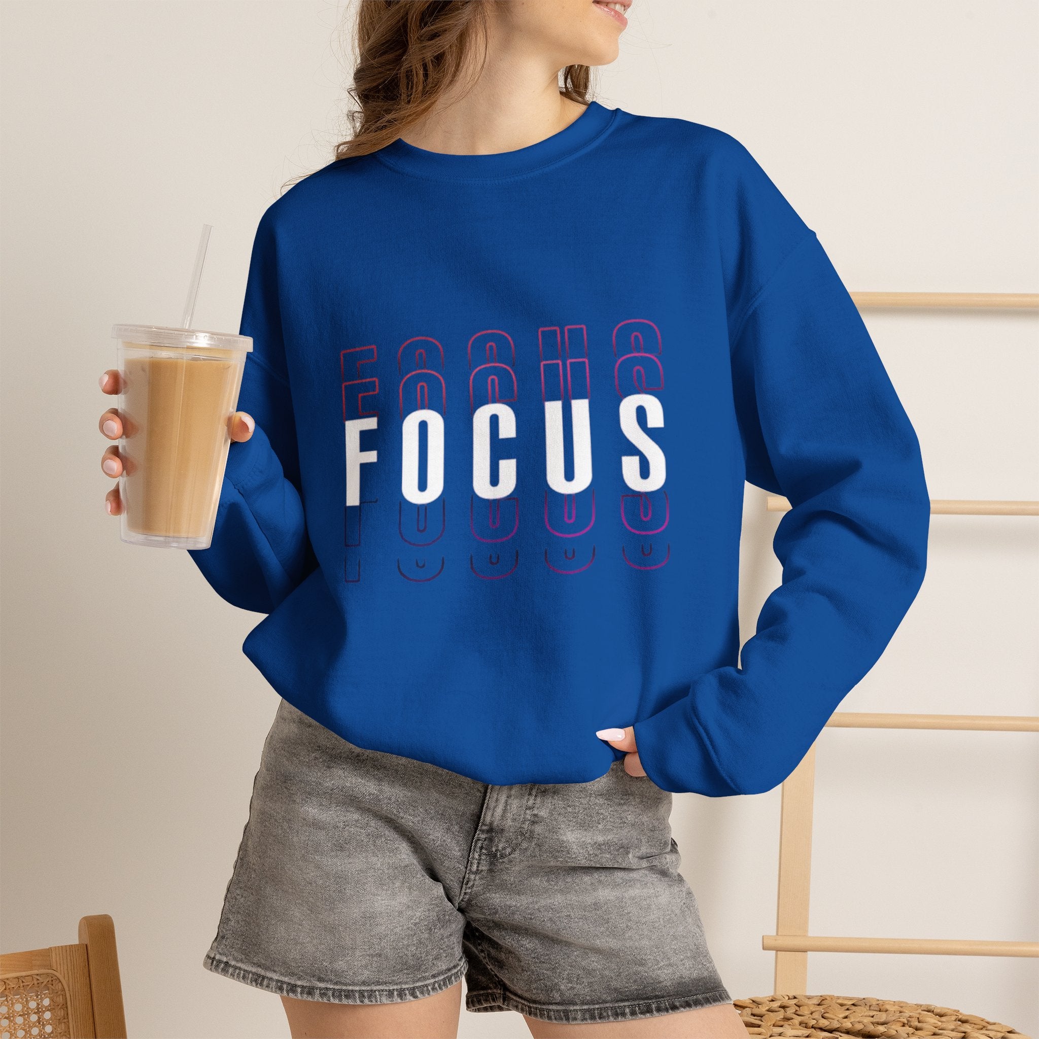 Focus Crewneck Sweatshirt — Motivational Casual Pullover