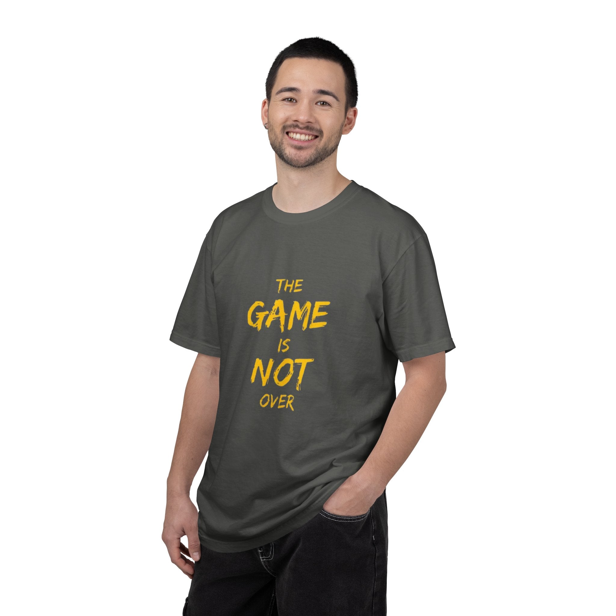 T-Shirt — “The Game Is Not Over” Motivational Graphic Tee