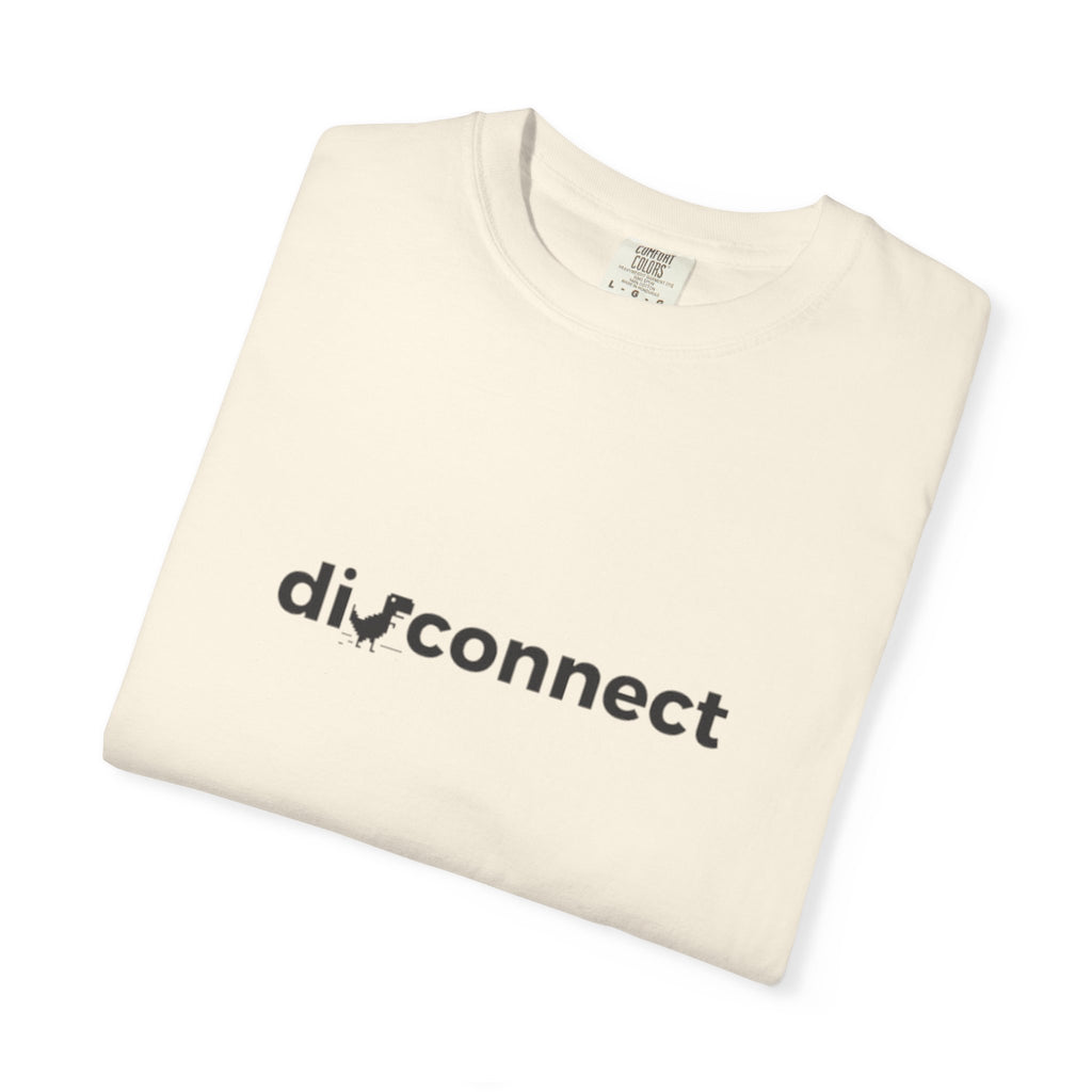 Disconnect Graphic T-Shirt — Minimalist Tech Logo Tee