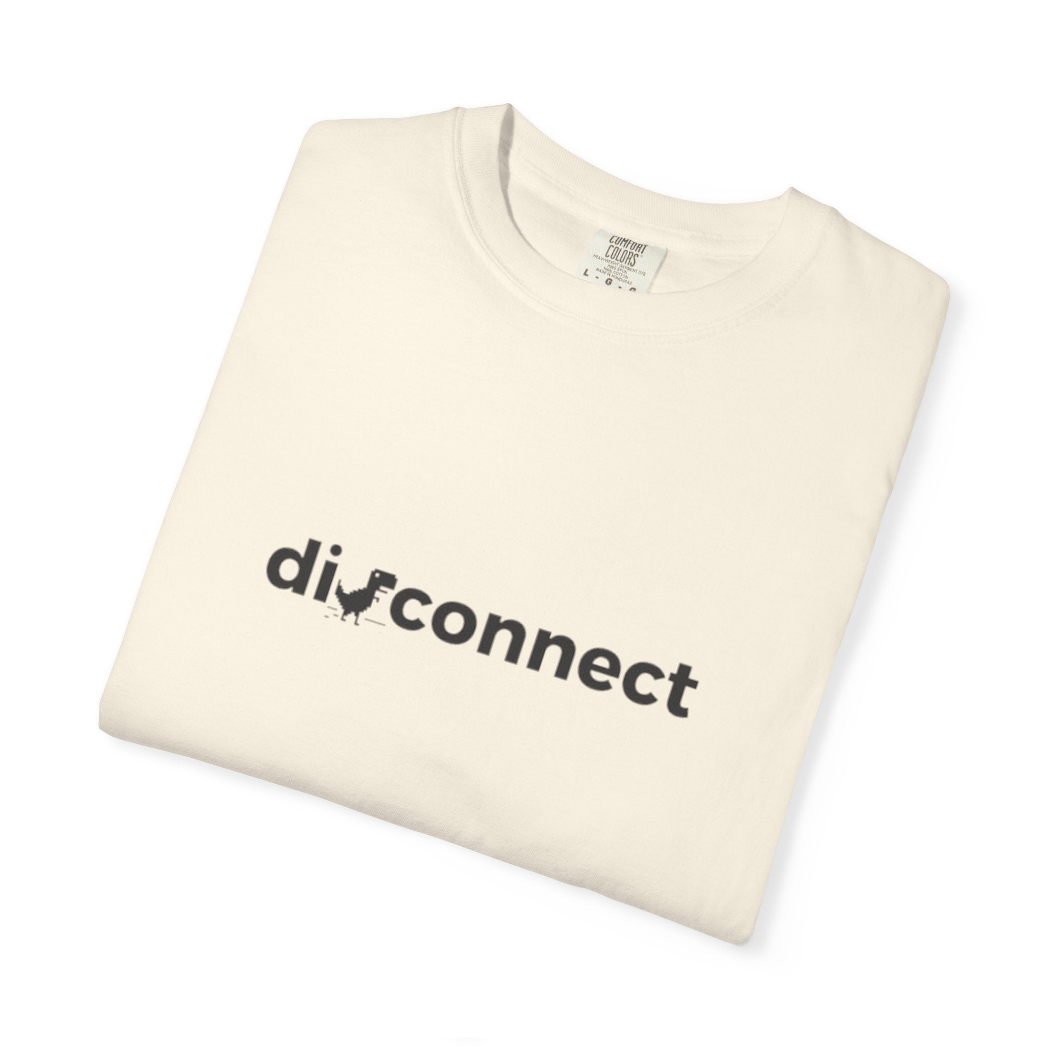 Disconnect Graphic T-Shirt — Minimalist Tech Logo Tee
