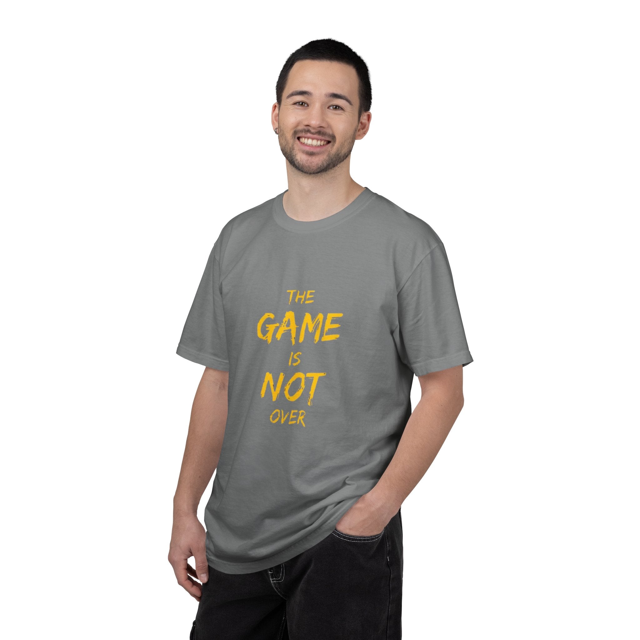T-Shirt — “The Game Is Not Over” Motivational Graphic Tee