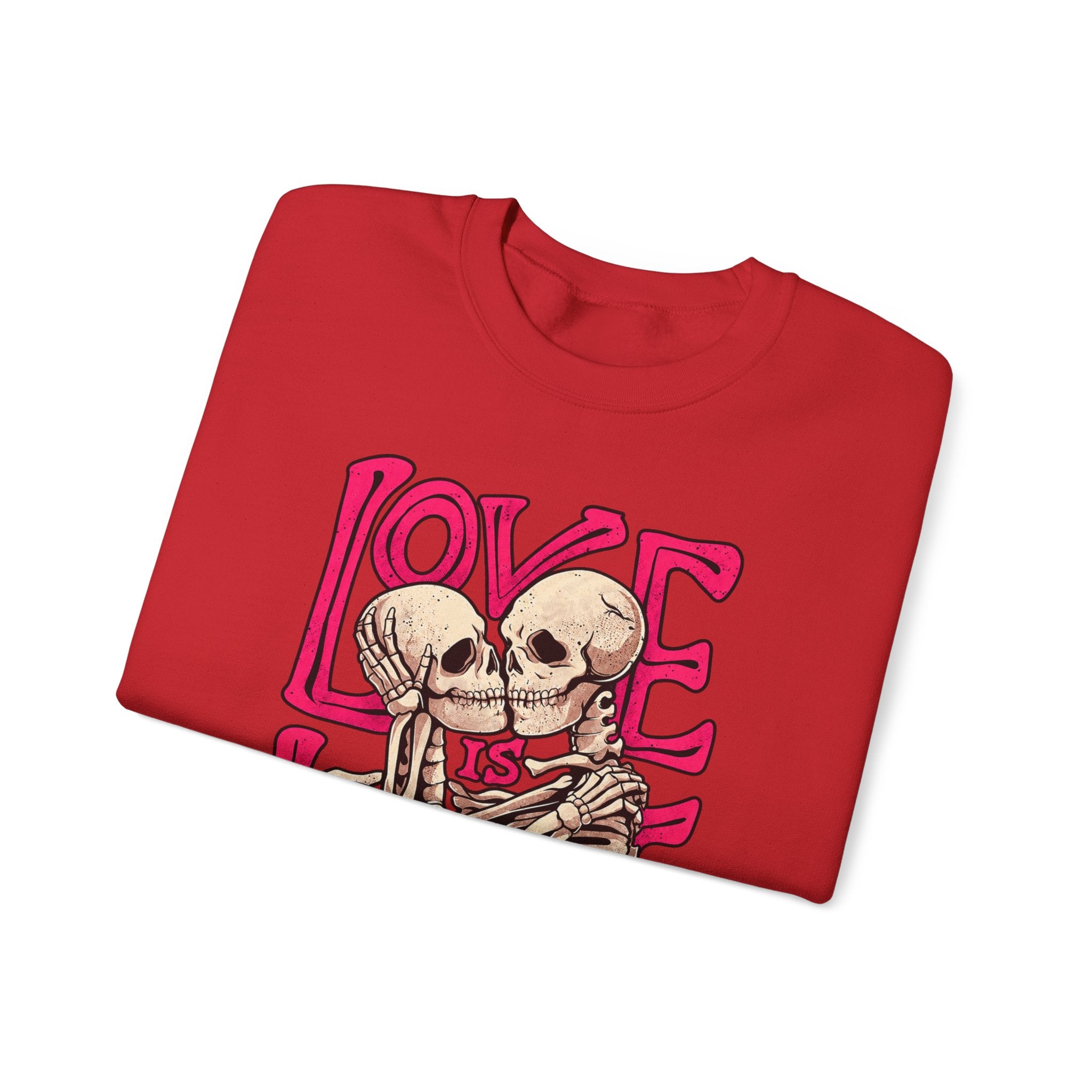 Skeleton Couple 'Love Is Love' Crewneck Sweatshirt