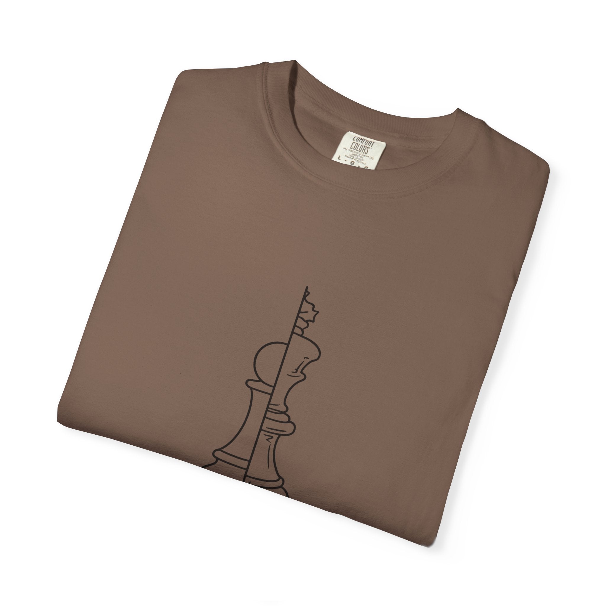 Chess Pawn to King T-Shirt — "Impassible" Minimalist Line Art Tee