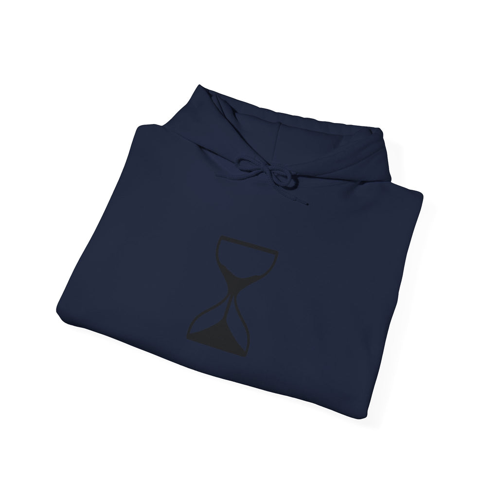 Hourglass Minimalist Hoodie — Simple Time Symbol Pullover