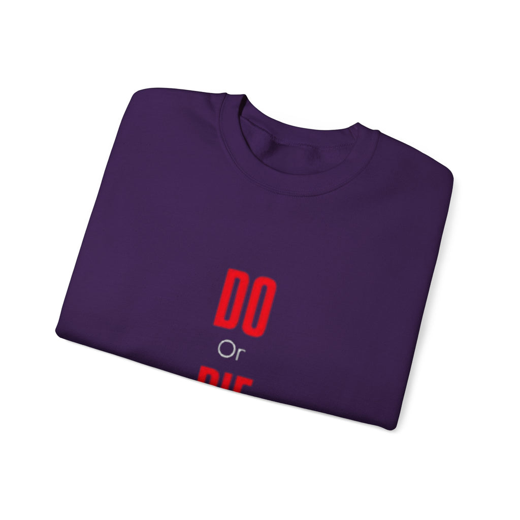 Crewneck Sweatshirt – Minimal 'DO / DIE' Red Vertical Typography