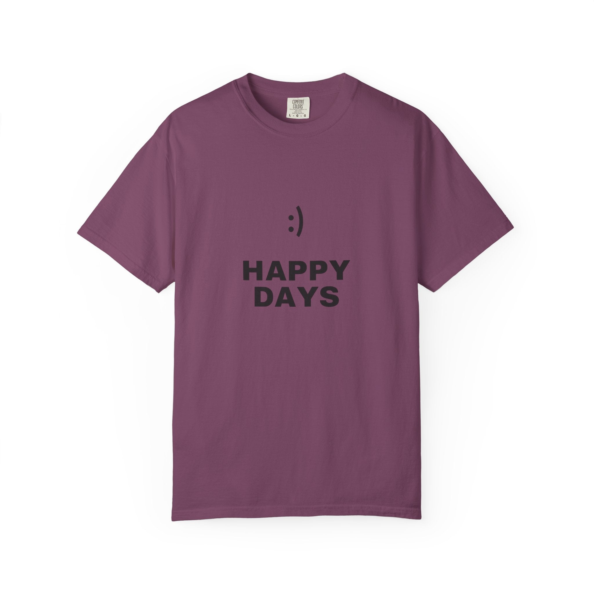 Happy Days T-Shirt — Minimal Smiley Graphic Tee