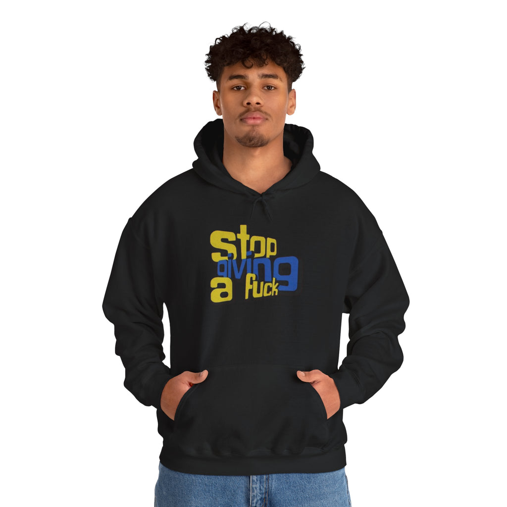 Hoodie — "Stop Giving a F*ck" Bold Retro Graphic Hoodie