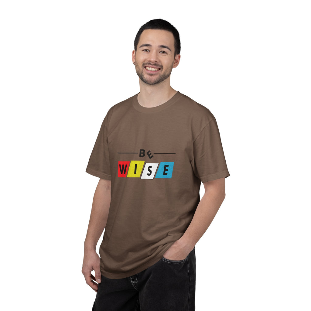 Be Wise Graphic T-Shirt — Color Block Inspirational Tee