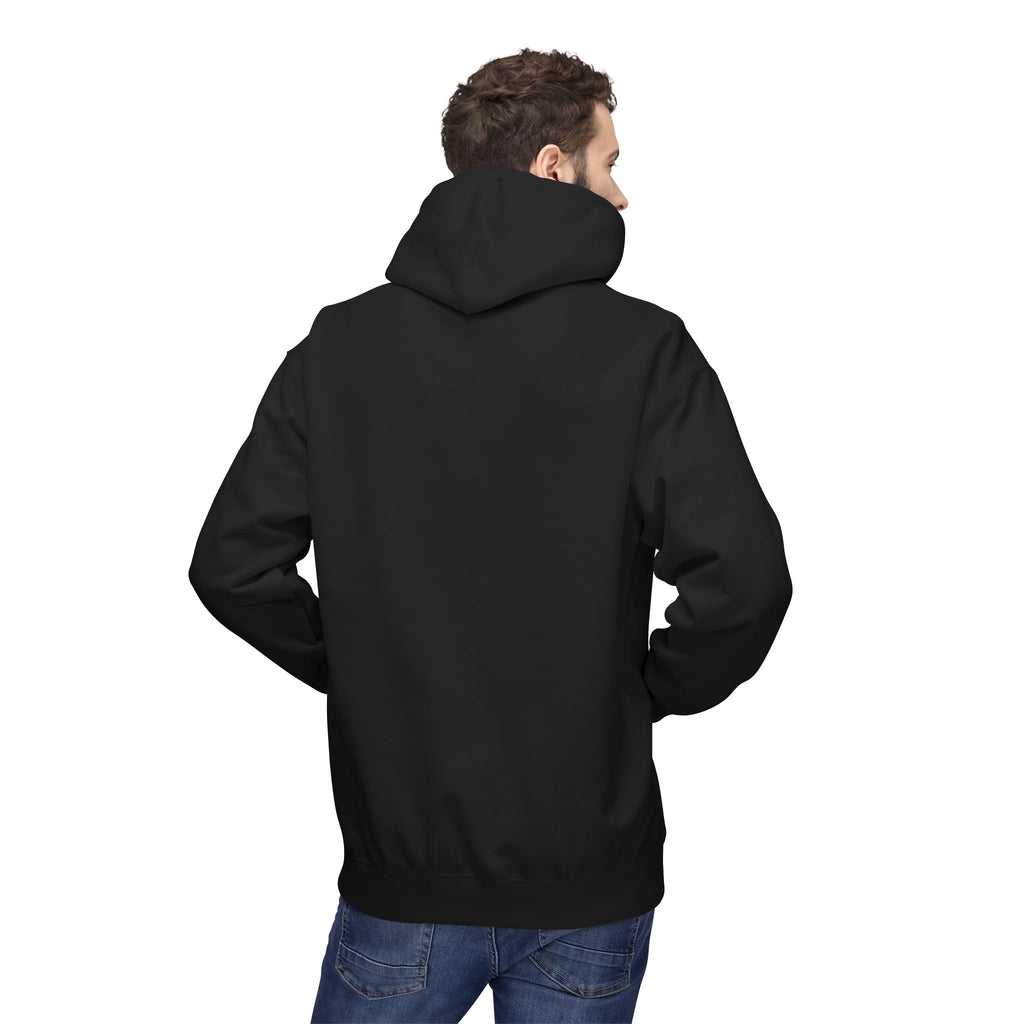Never Typography Hoodie — Brown Casual Graphic Pullover