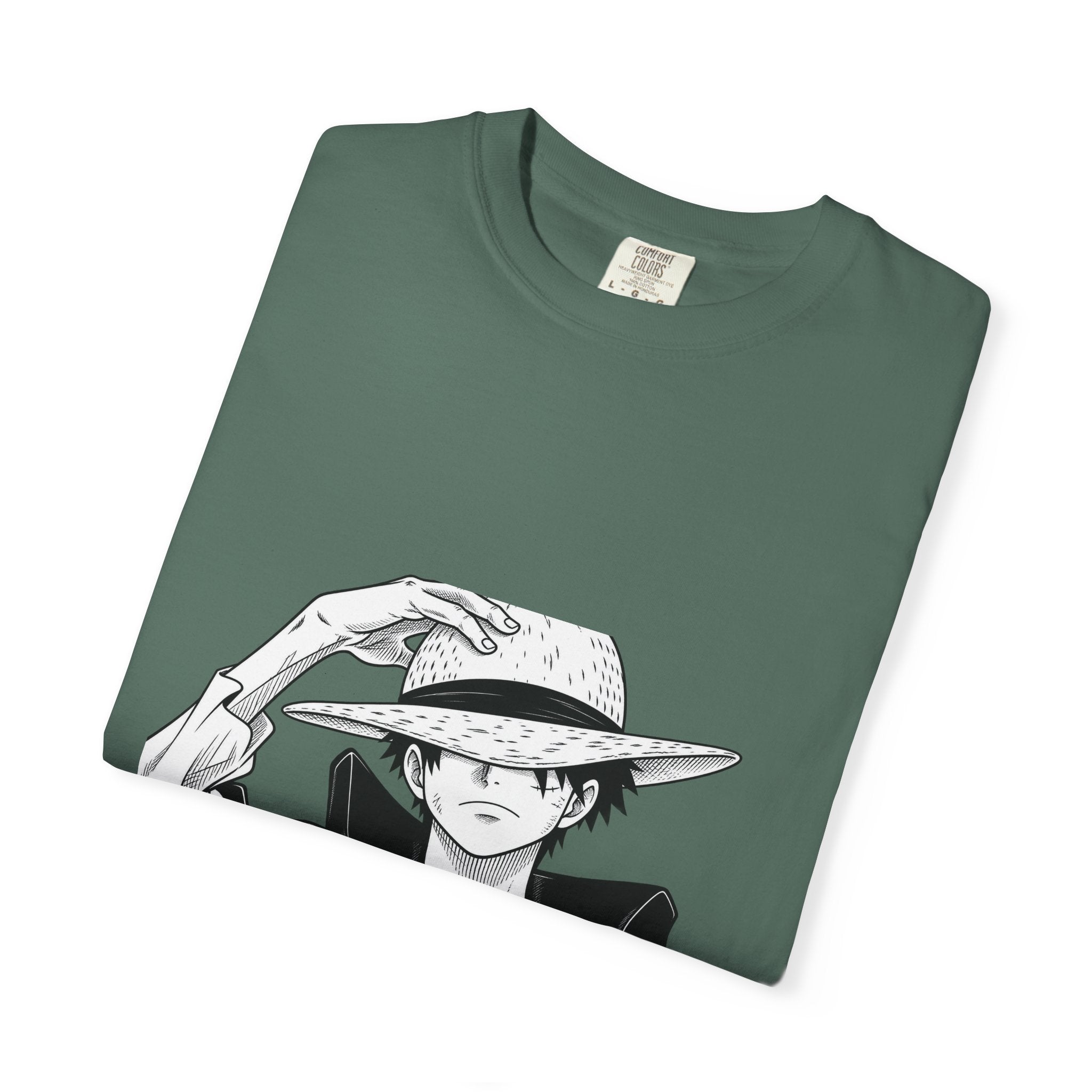 Anime Straw Hat Pirate T-Shirt – Minimal Luffy Illustration Tee
