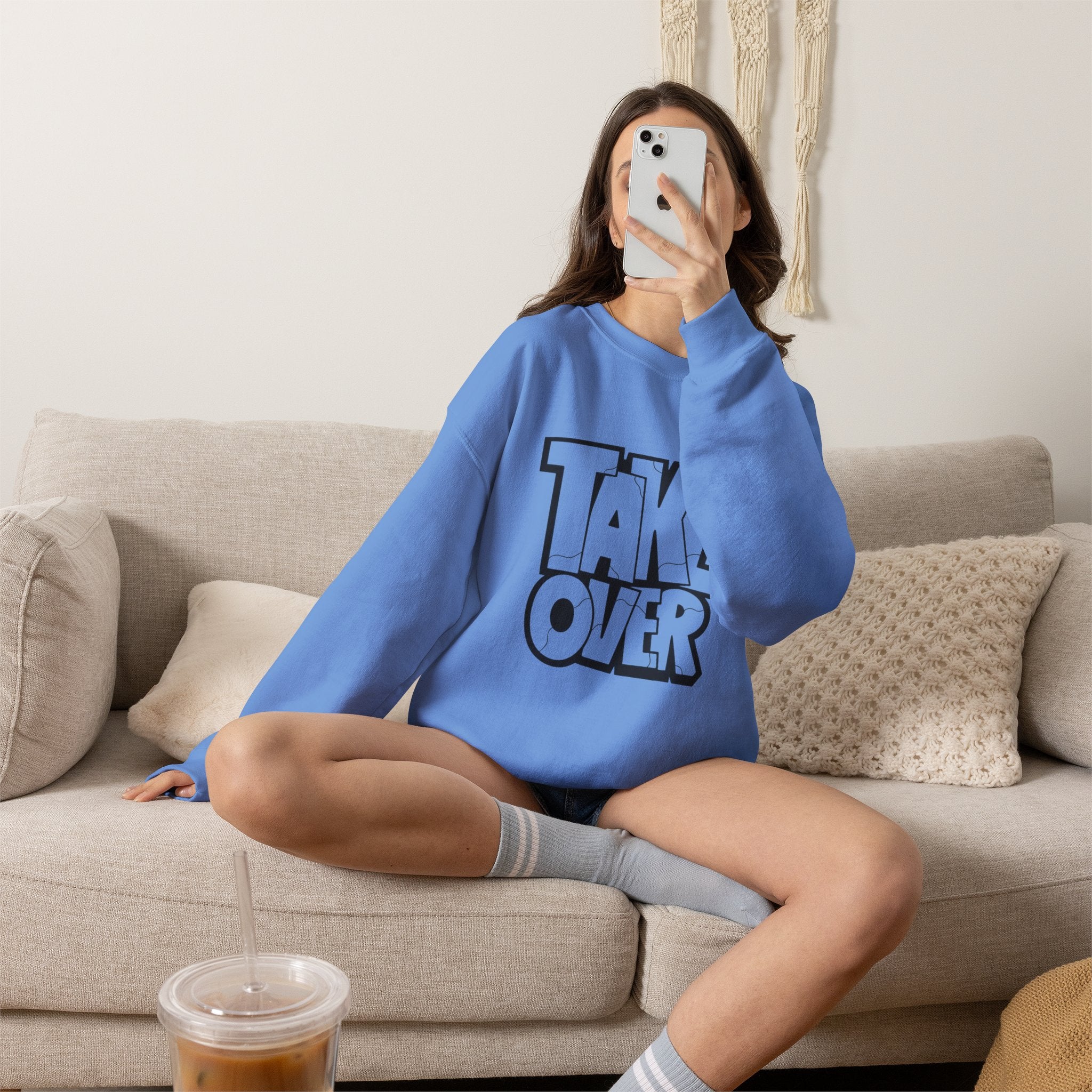 Take Over Crewneck Sweatshirt — Bold Streetwear Graphic Pullover