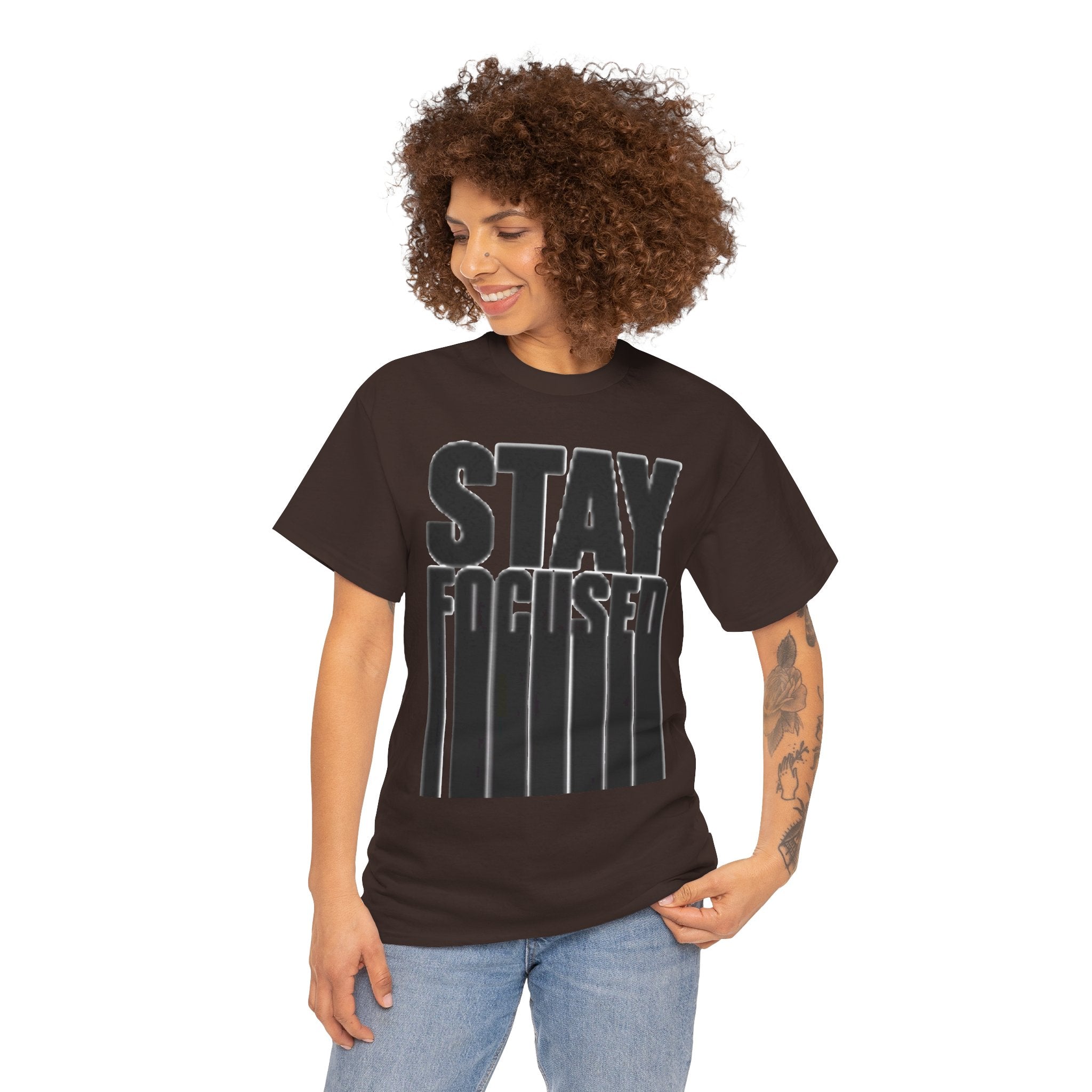 Stay Focused Tee — Motivational Graphic T‑Shirt