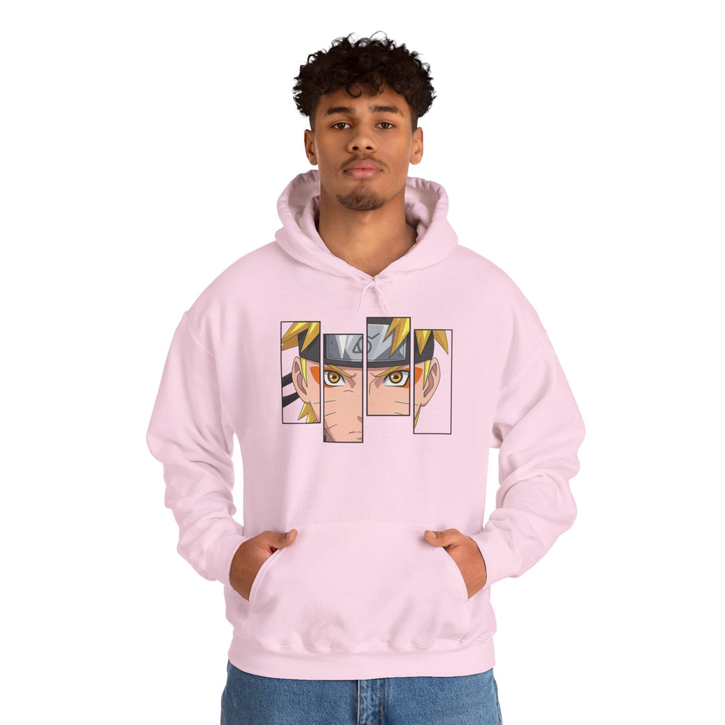 Anime Eyes Split-Panel Hoodie