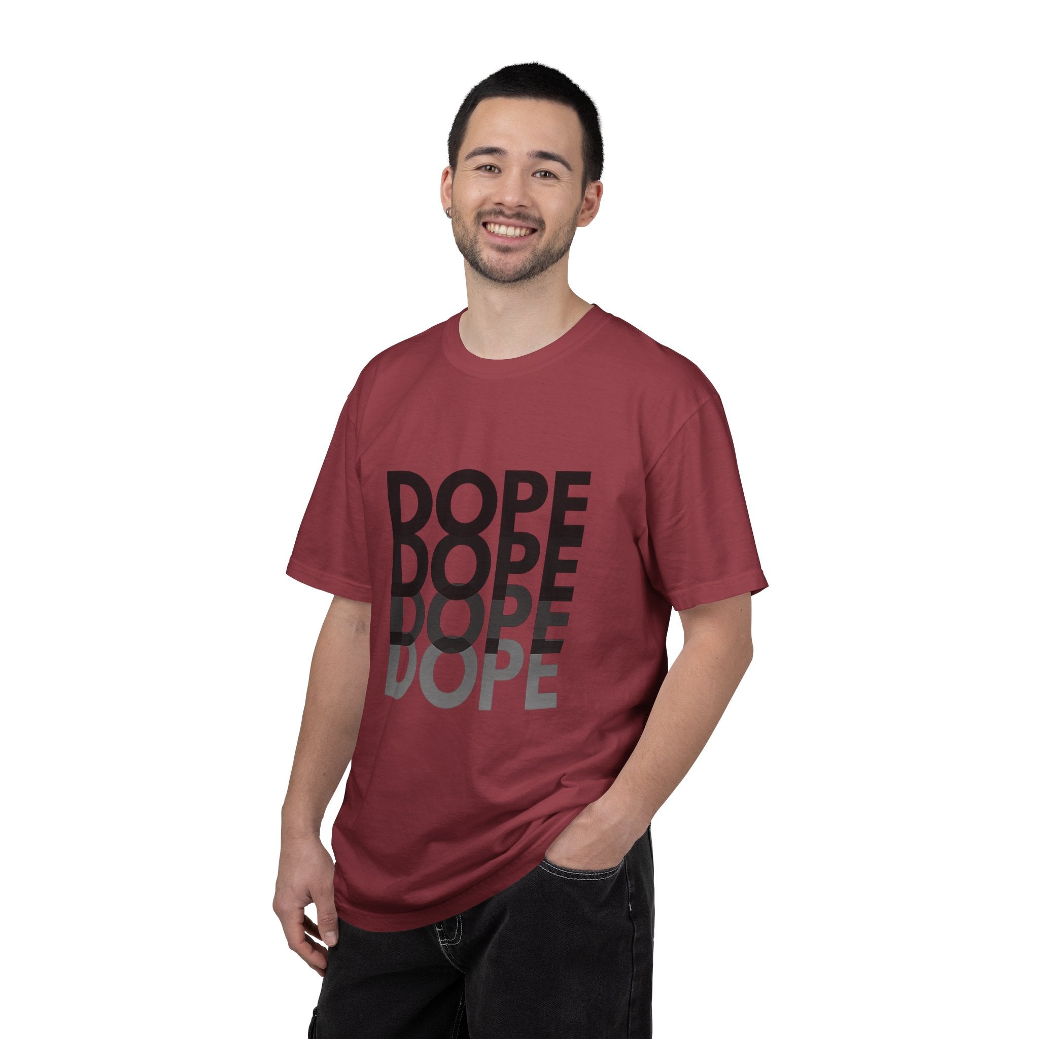 Dope Repeat Graphic T-Shirt — Retro Stacked Typography Tee