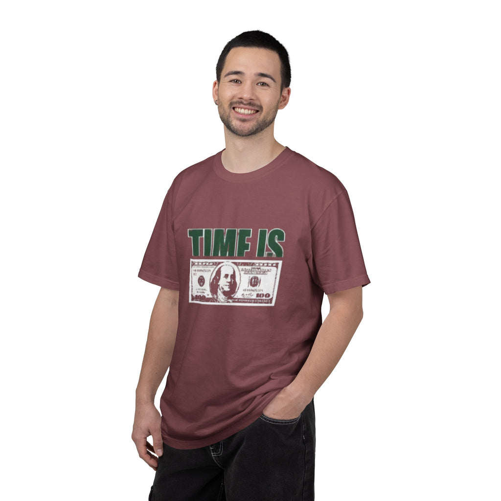 Money Vibe T-Shirt — "TIME IS" Graphic Dollar Bill Tee