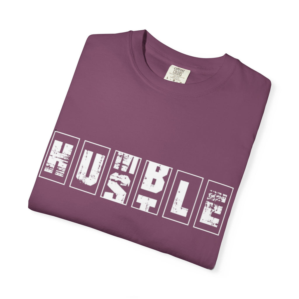 Hustle Block Letter T-Shirt — Vintage Graphic Tee with 'HUSTLE' Design