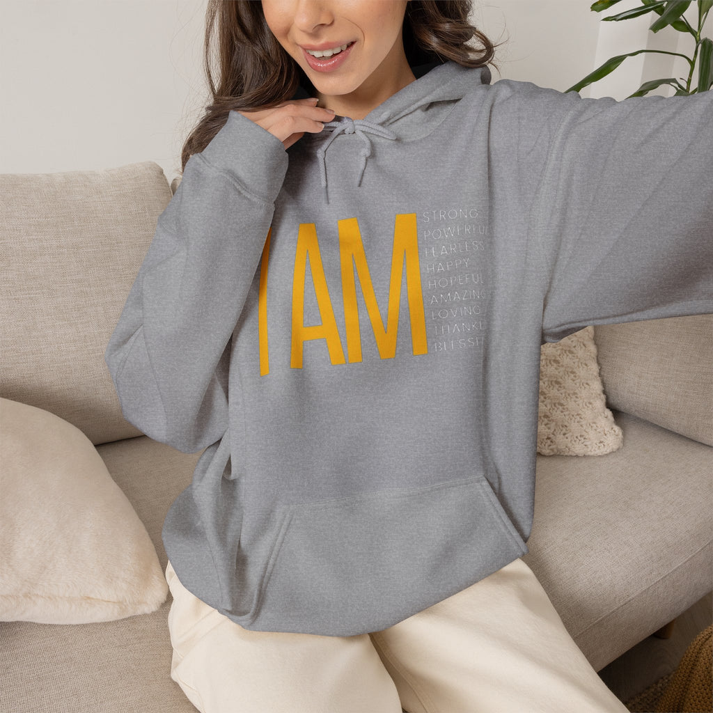 I AM Affirmation Hoodie — Inspirational Self-Love Sweatshirt
